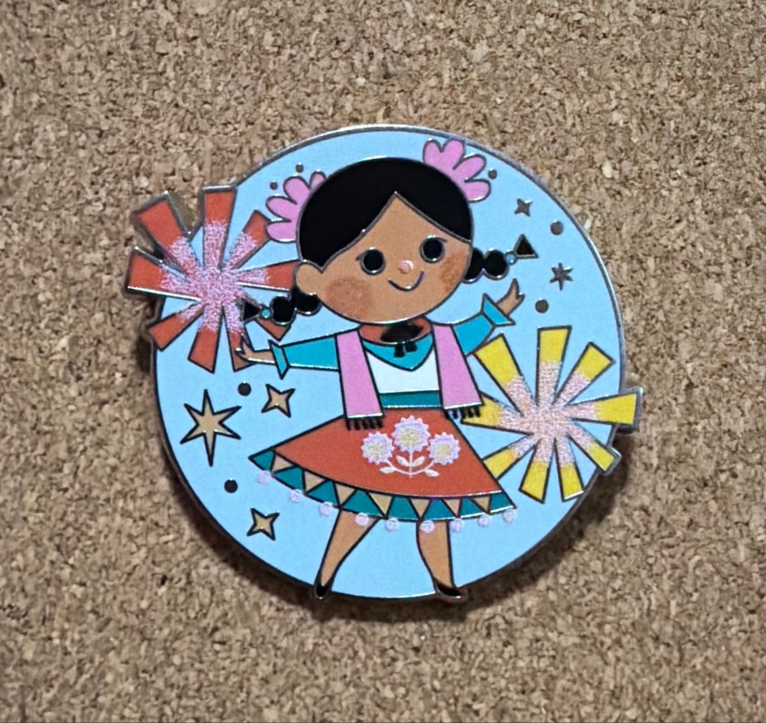 Hello It's a Small World Mystery Pin Set - Mexico Girl front
