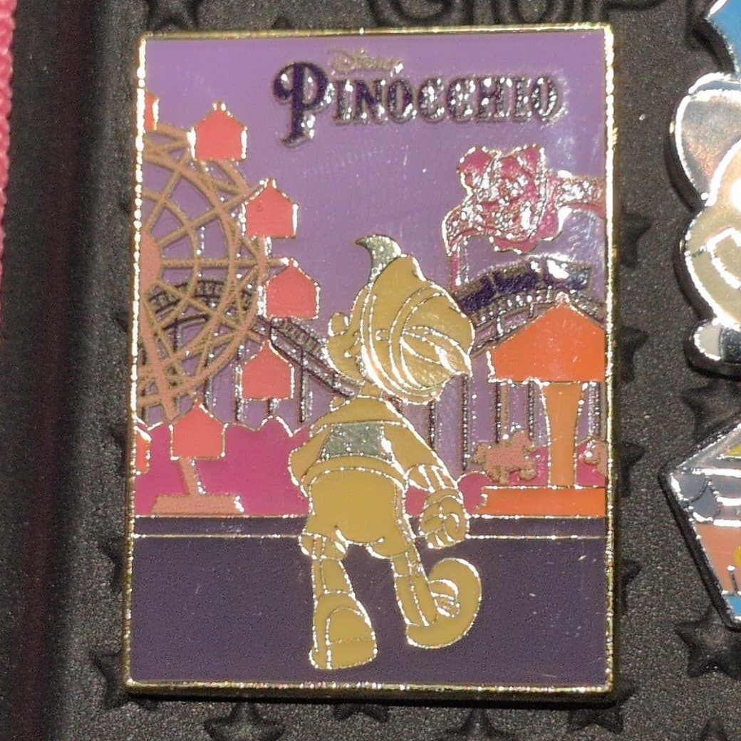 Loungefly Disney Pinocchio Character Ferris Wheel Puzzle Pin front