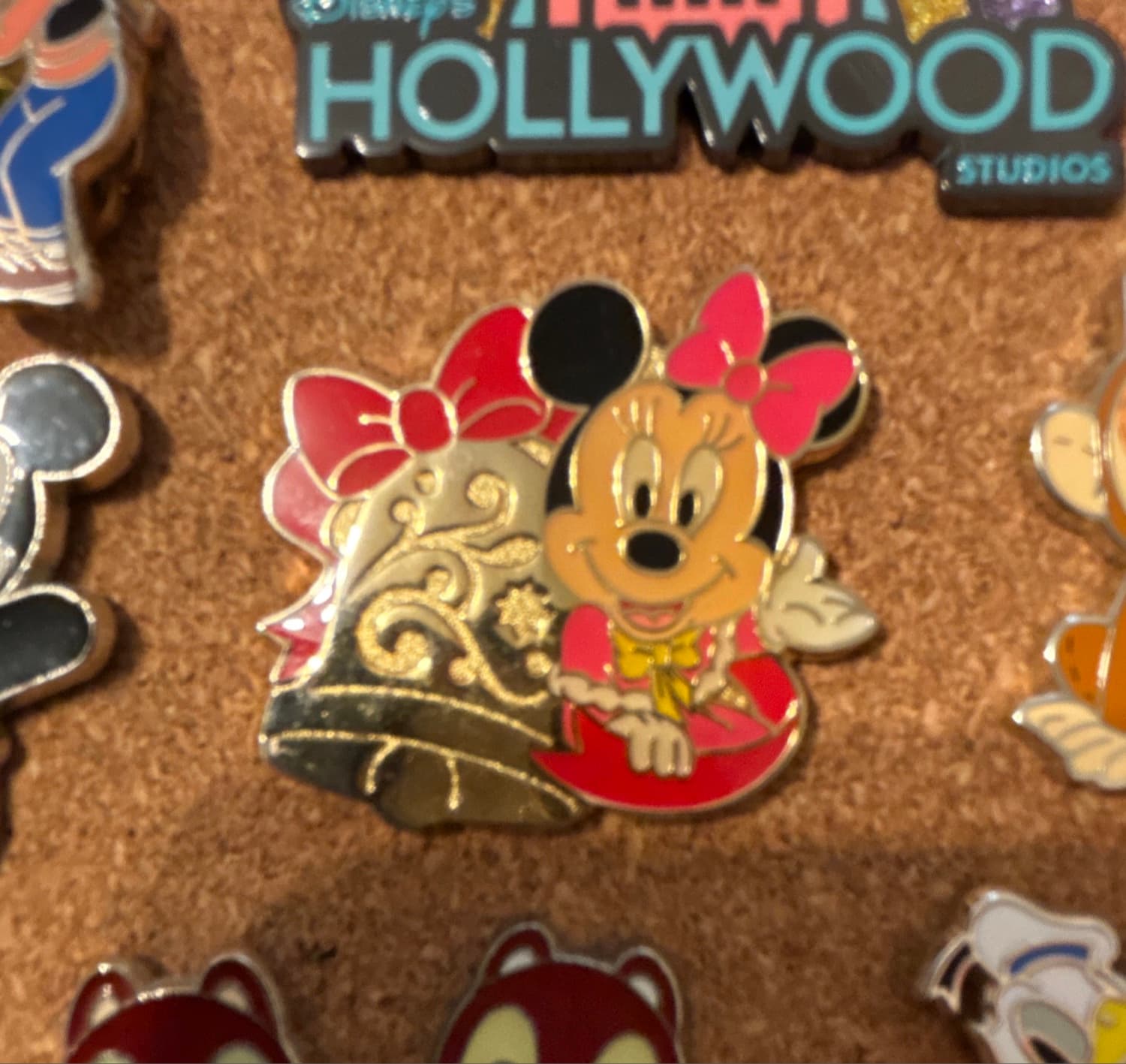 Minnie Mouse Christmas Gold Bell front
