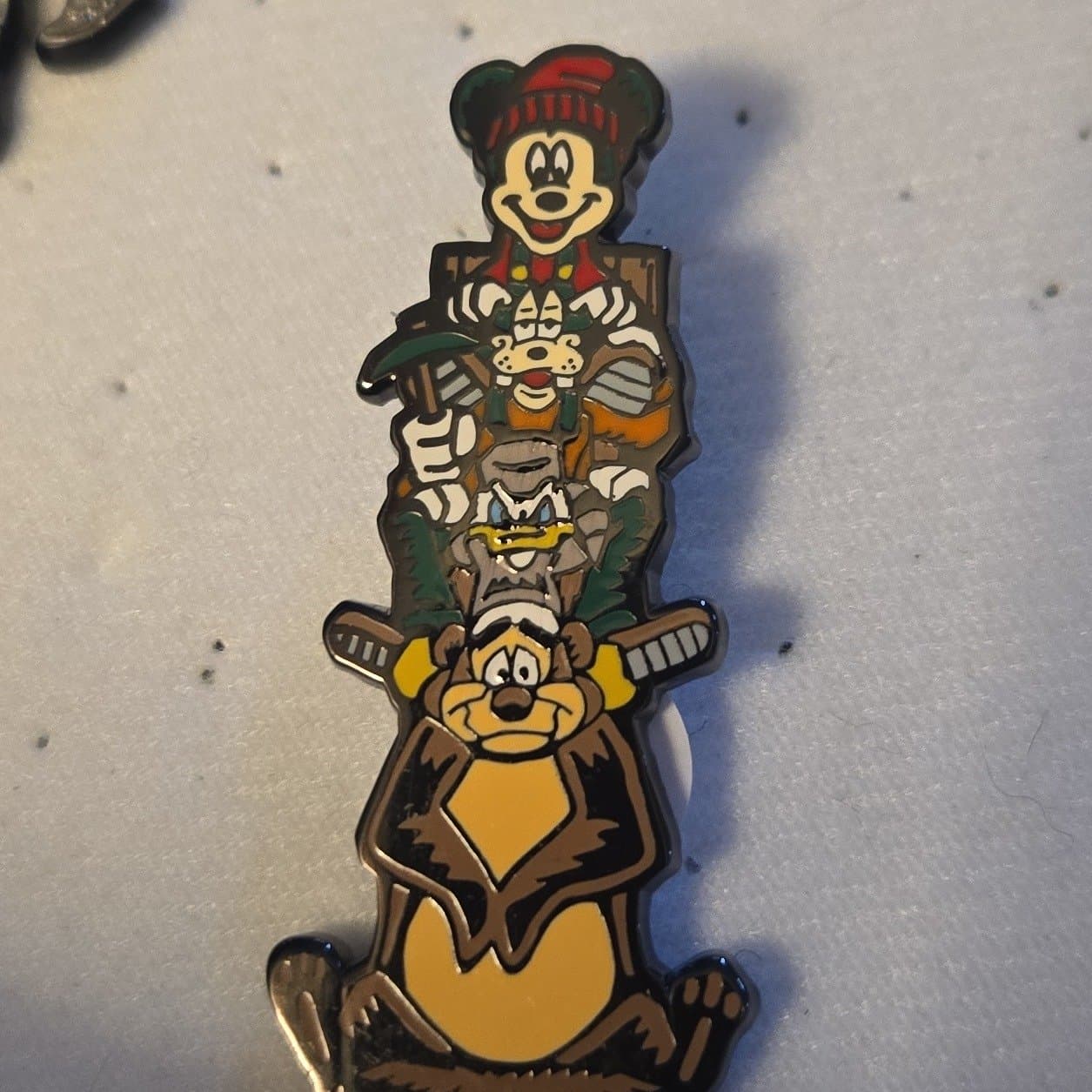 Mickey, Donald, Goofy and Humphrey Totem Pole front