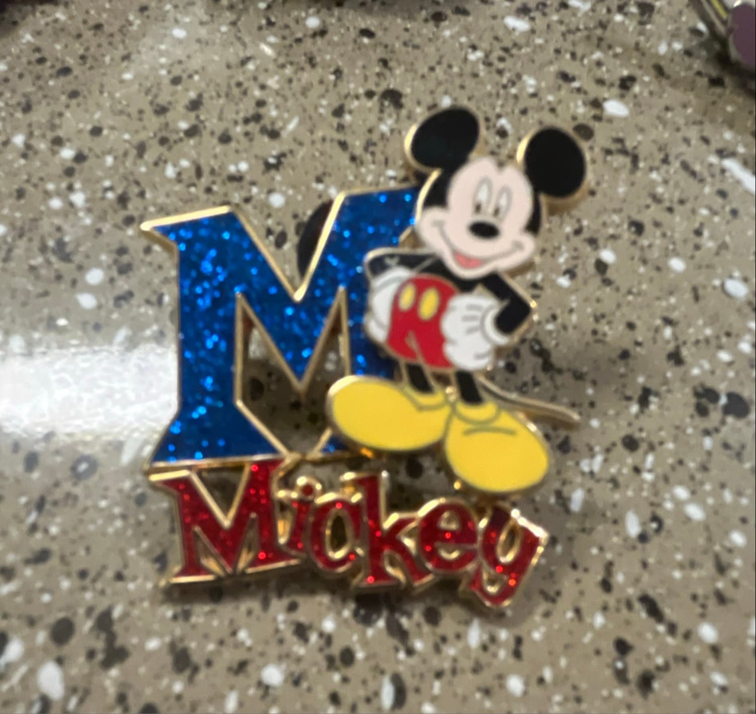 Wide Varsity Letter M — Mickey Mouse front