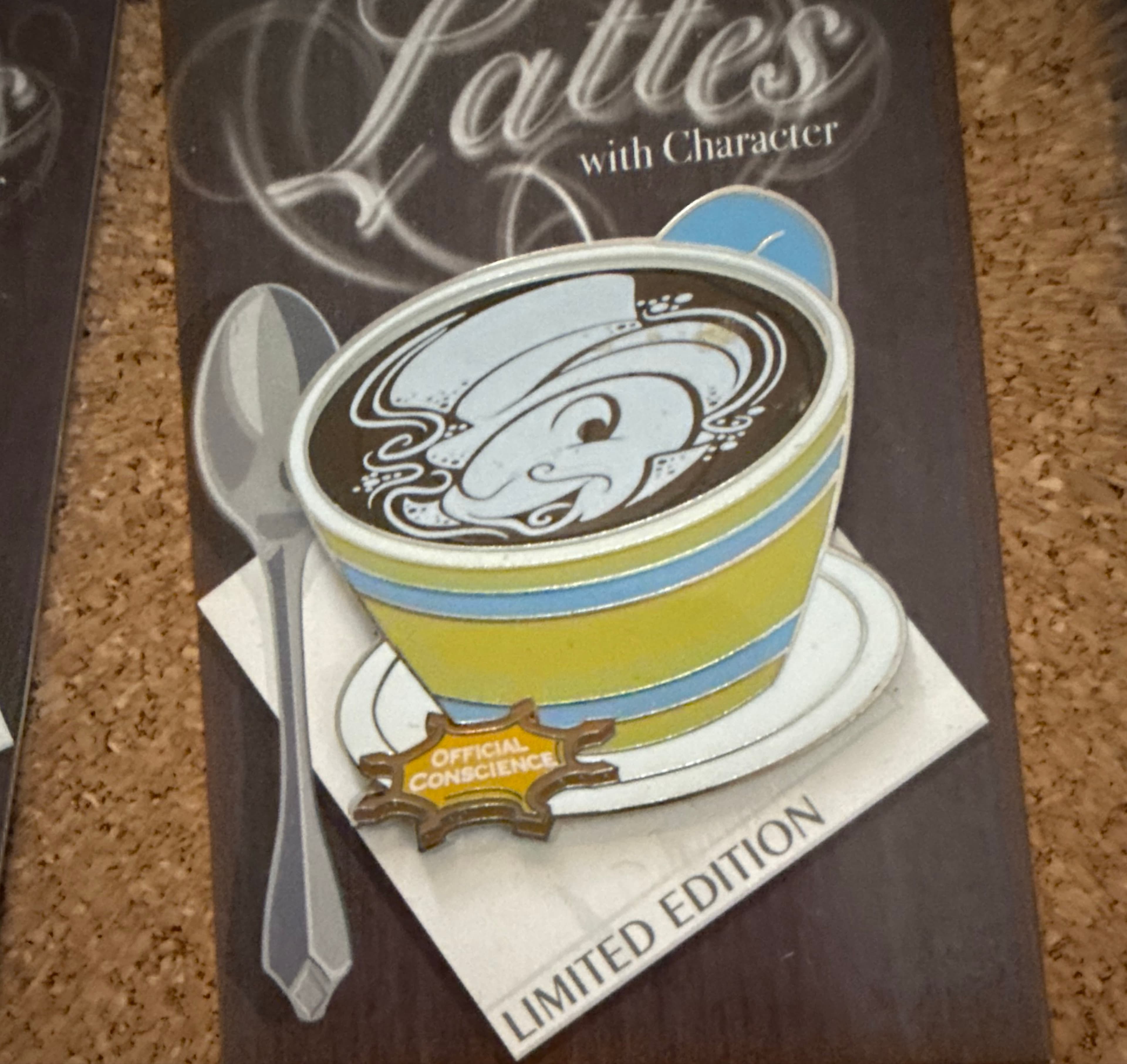 Jiminy Cricket Lattes with Character Pin front