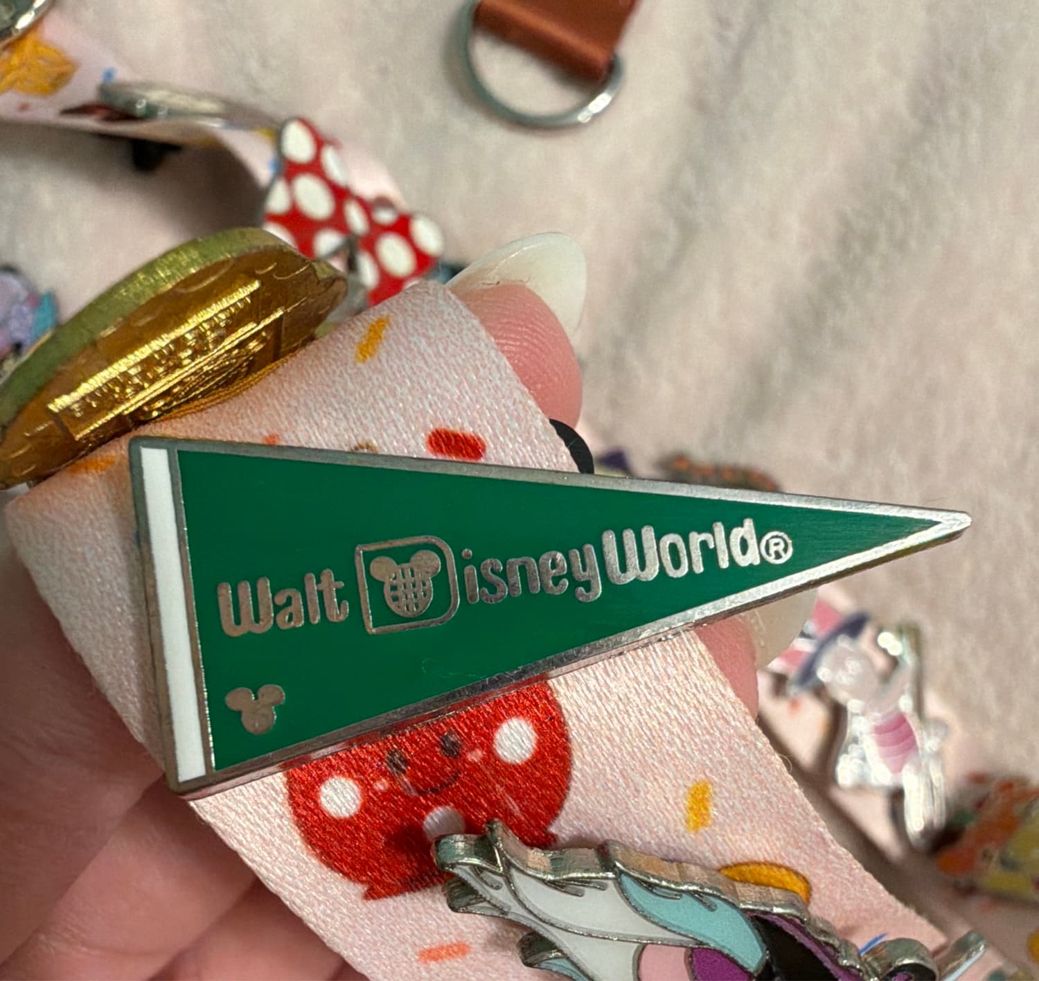 WDW - Walt Disney World Pennant Flags Hidden Mickey Series - 2010 - Green front