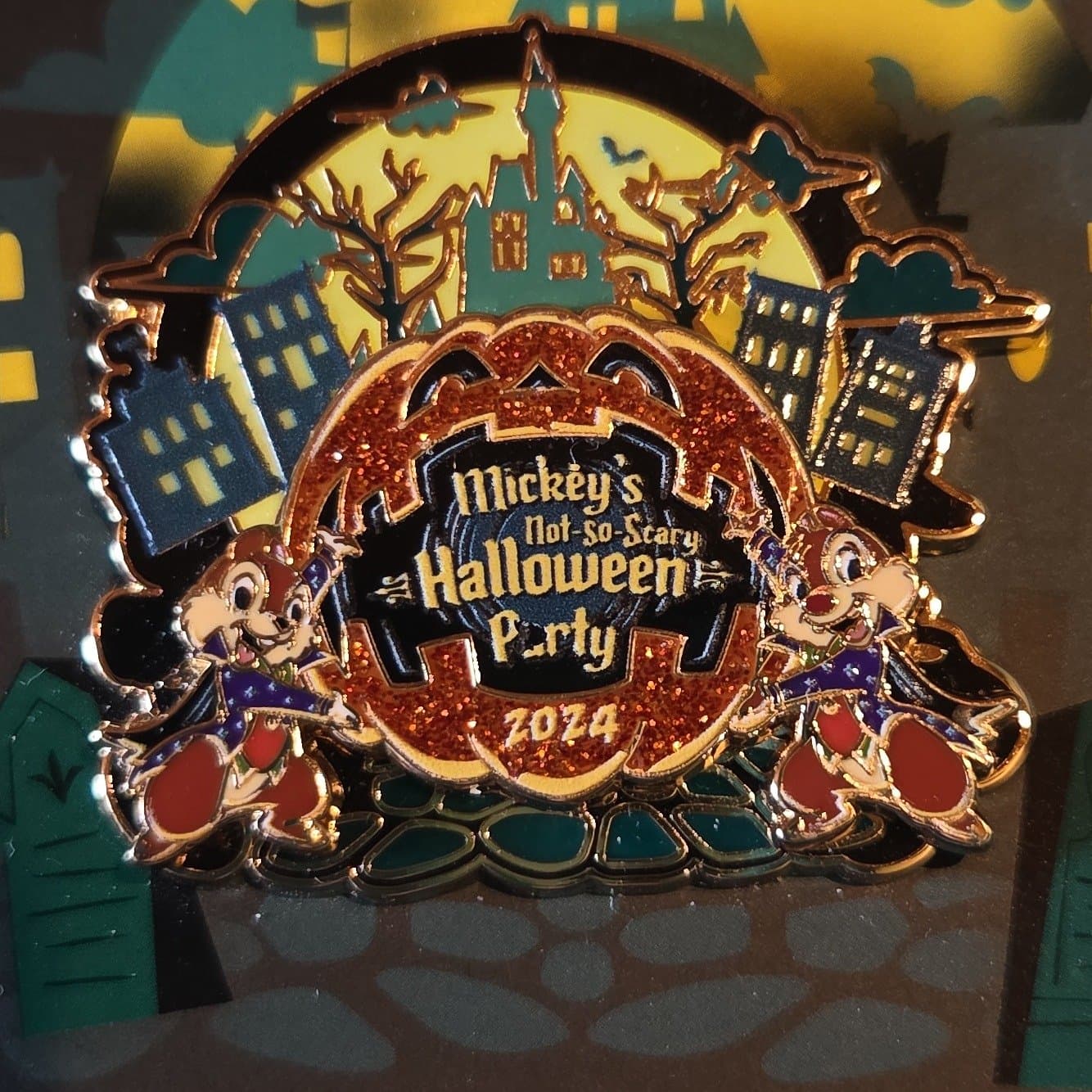 Chip 'n' Dale Mickey's Not-So-Scary Halloween Party 2024 Pin front