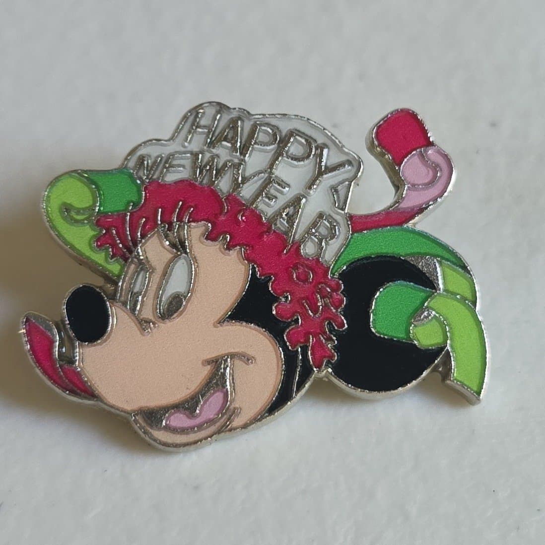 Minnie Mouse Happy New Year 2026 Pin front