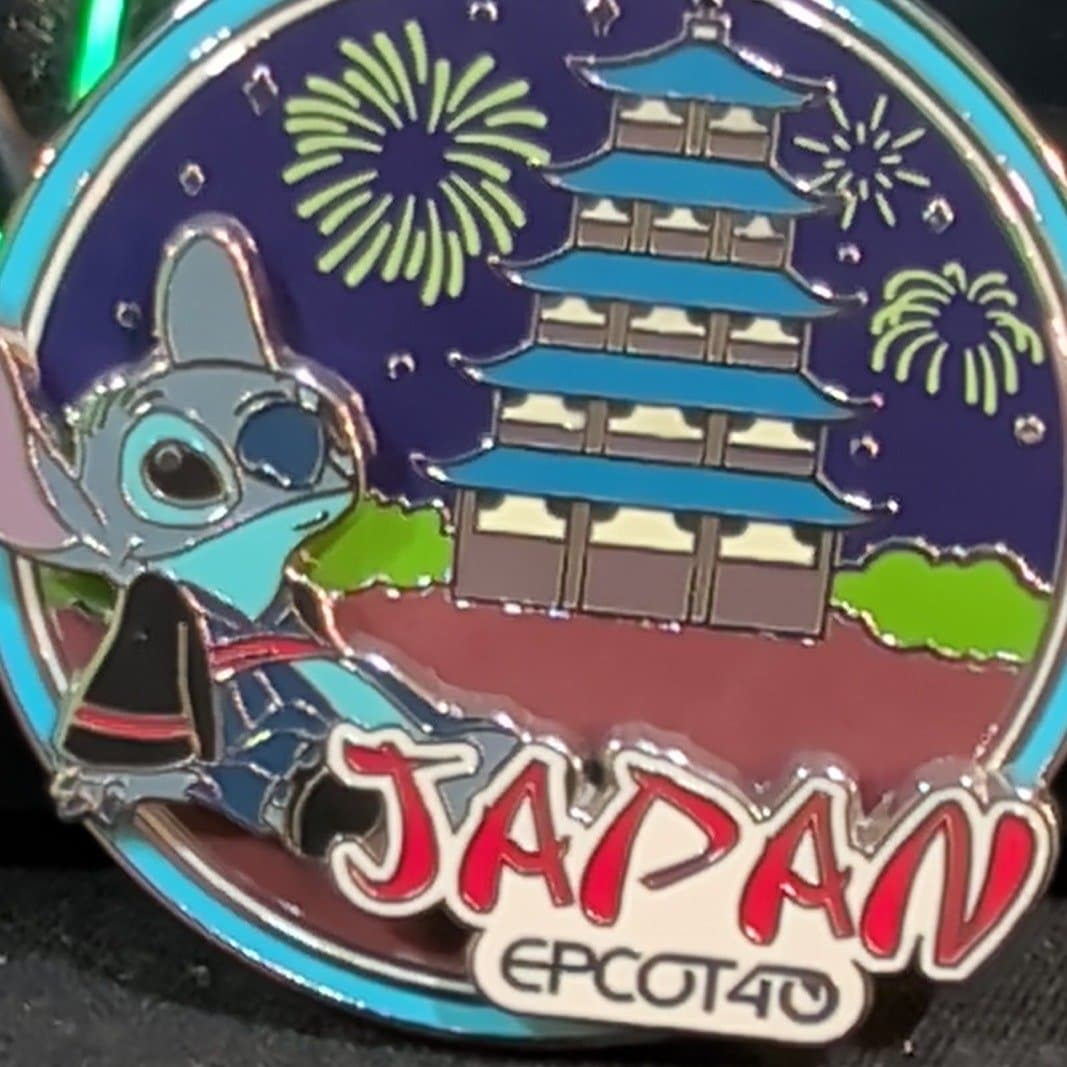 Stitch Japan Pavilion Epcot 40th Anniversary Pin front