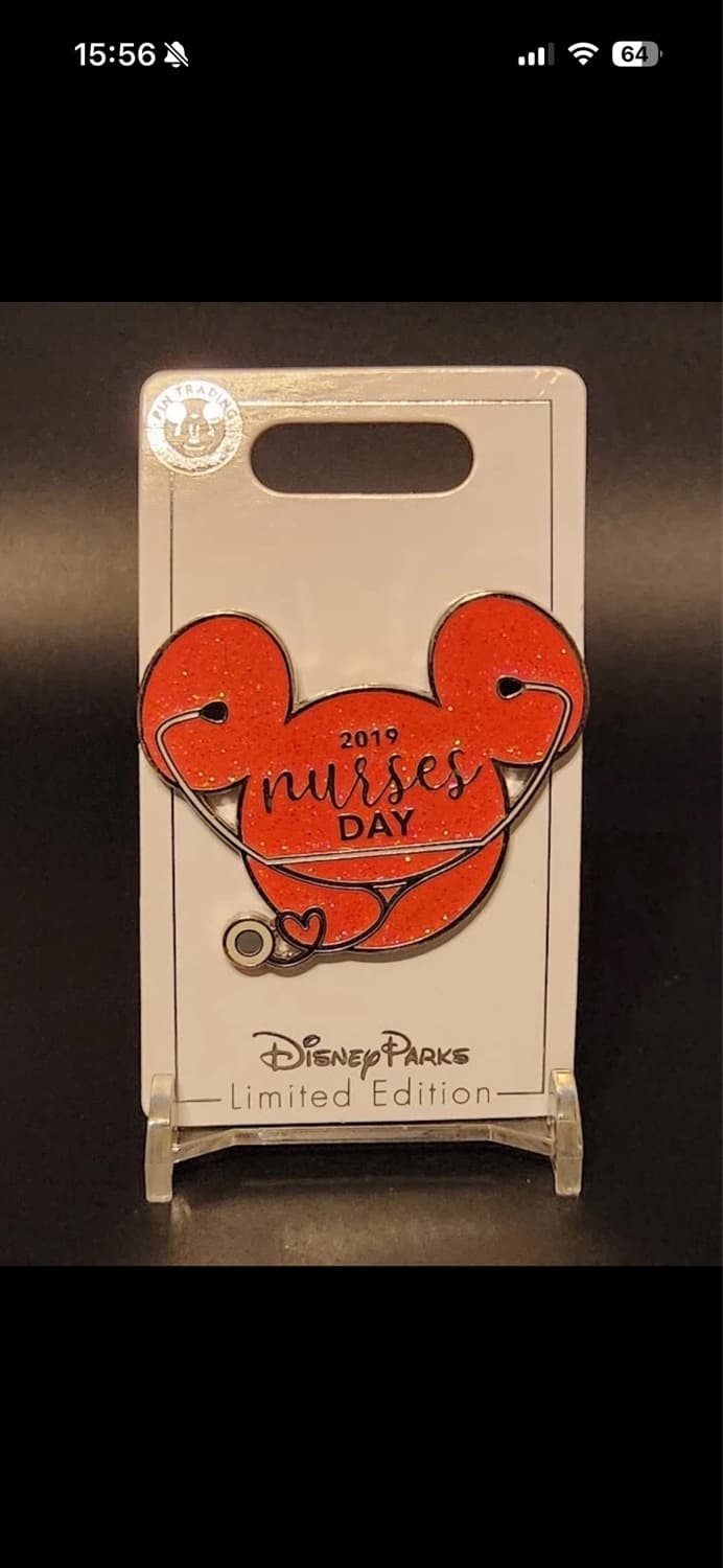 2019 Nurse's Day Mickey Icon Stethoscope Pin front