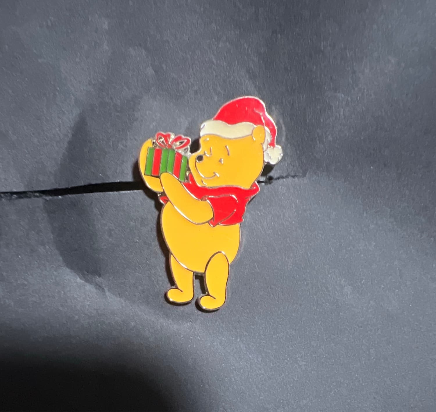 Winnie the Pooh Carrying Christmas Presents With Santa Hat front