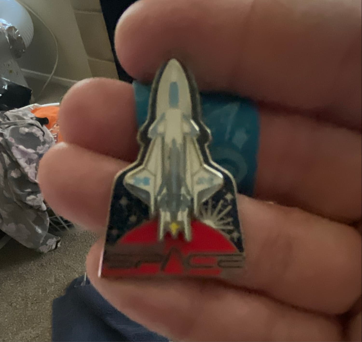 Mission: SPACE X-2 Shuttle Attraction Pin front