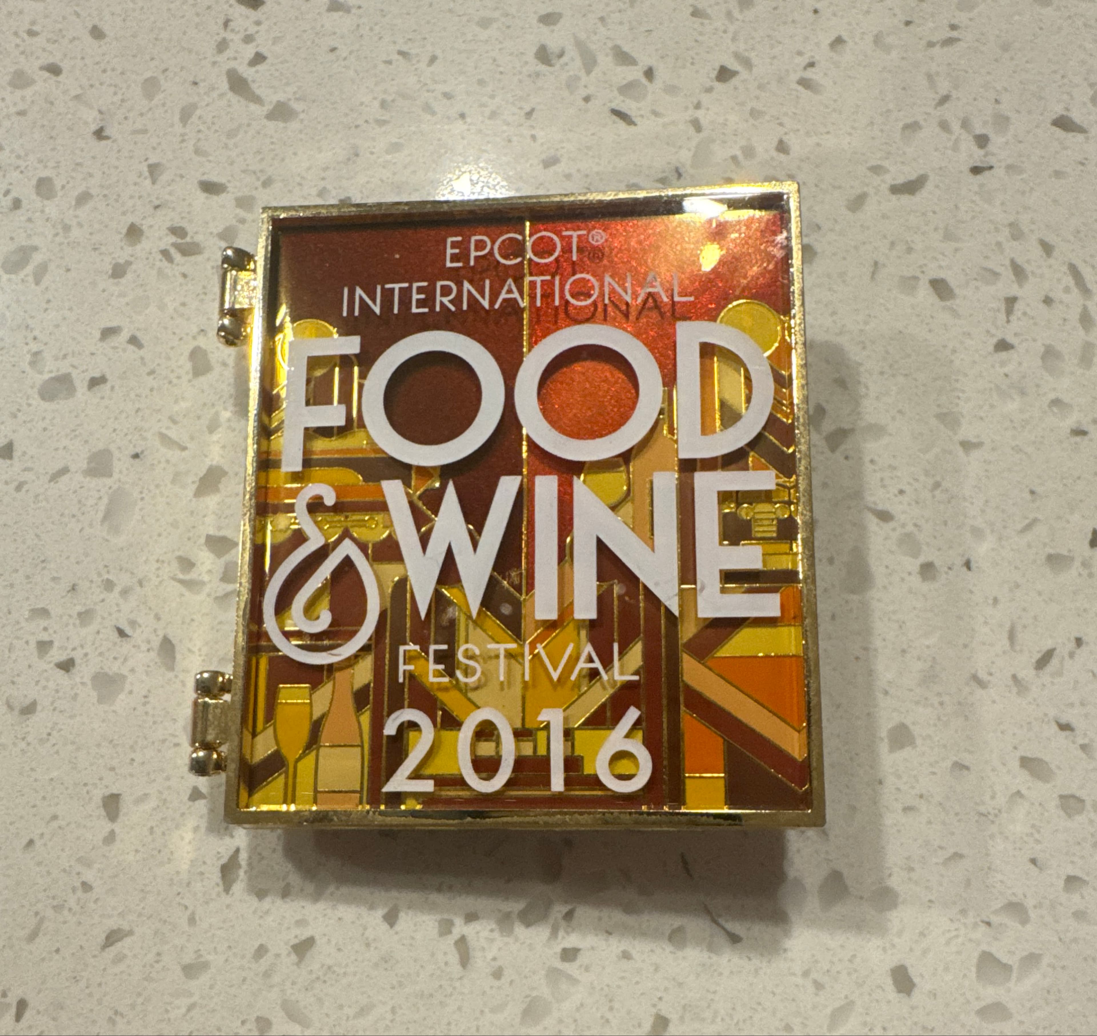Epcot Food And Wine Festival Tasting Sampler Hinged Pin front