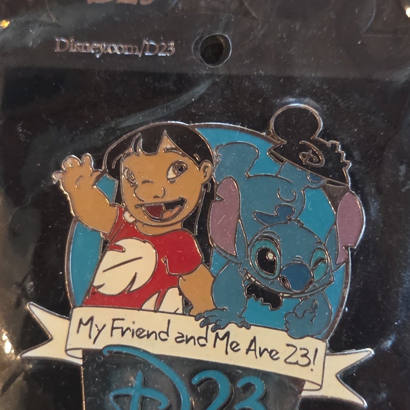 Disney D23 'Refer-A-Friend' Lilo and Stitch Pin front