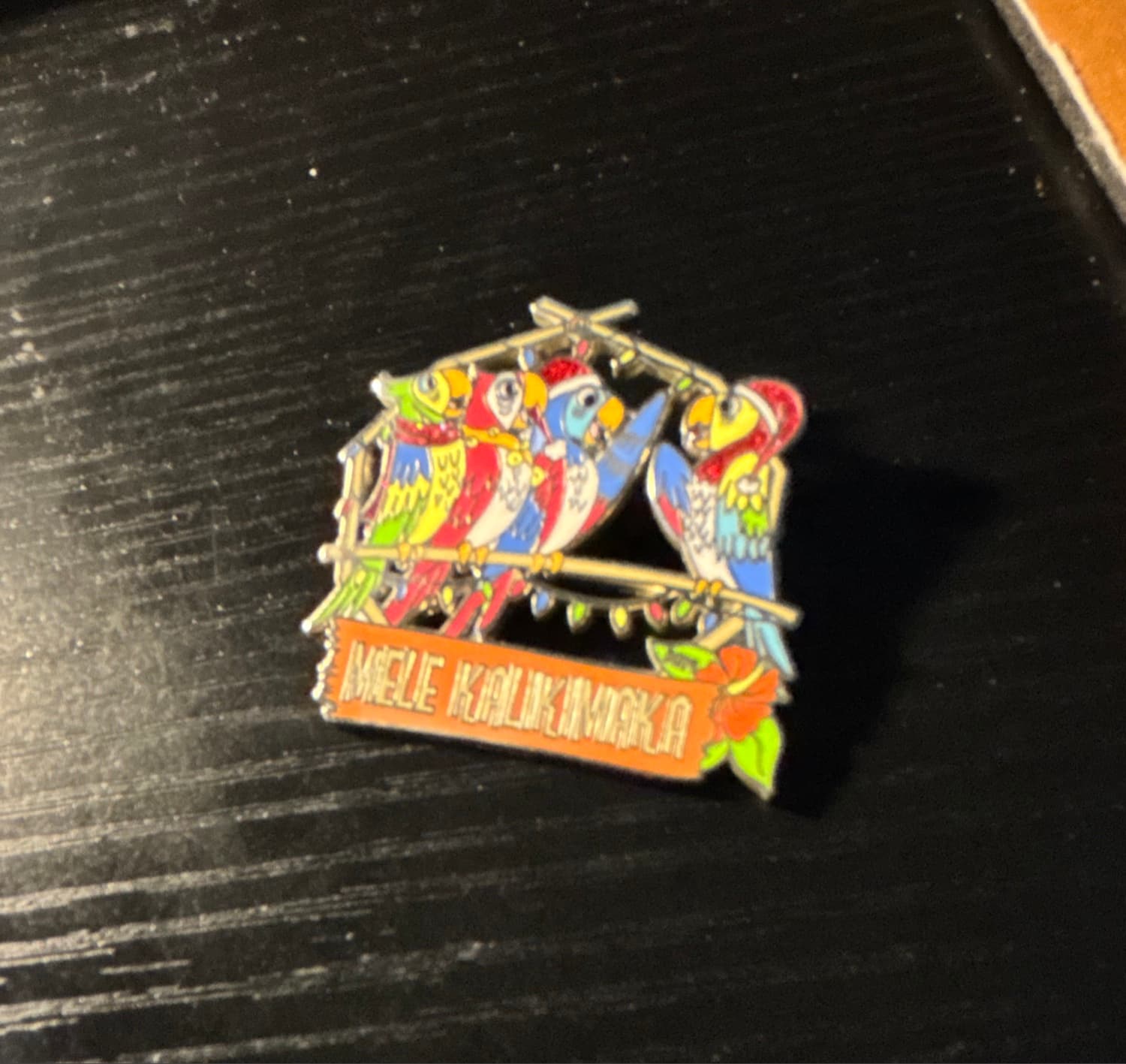 2019 Holiday Mele Kalikimaka Enchanted Tiki Room Birds Pin front