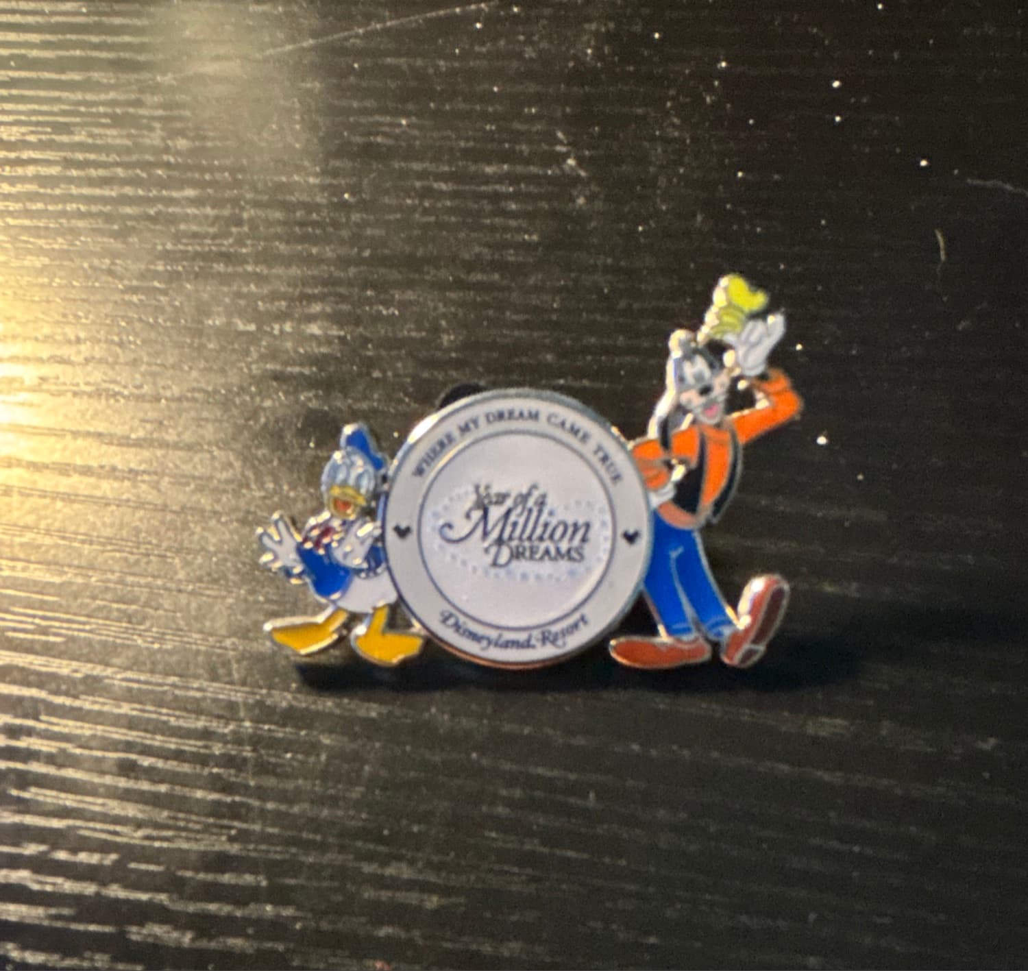 DLR - Where My Dream Came True Year of A Million Dreams Donald and Goofy Pin front