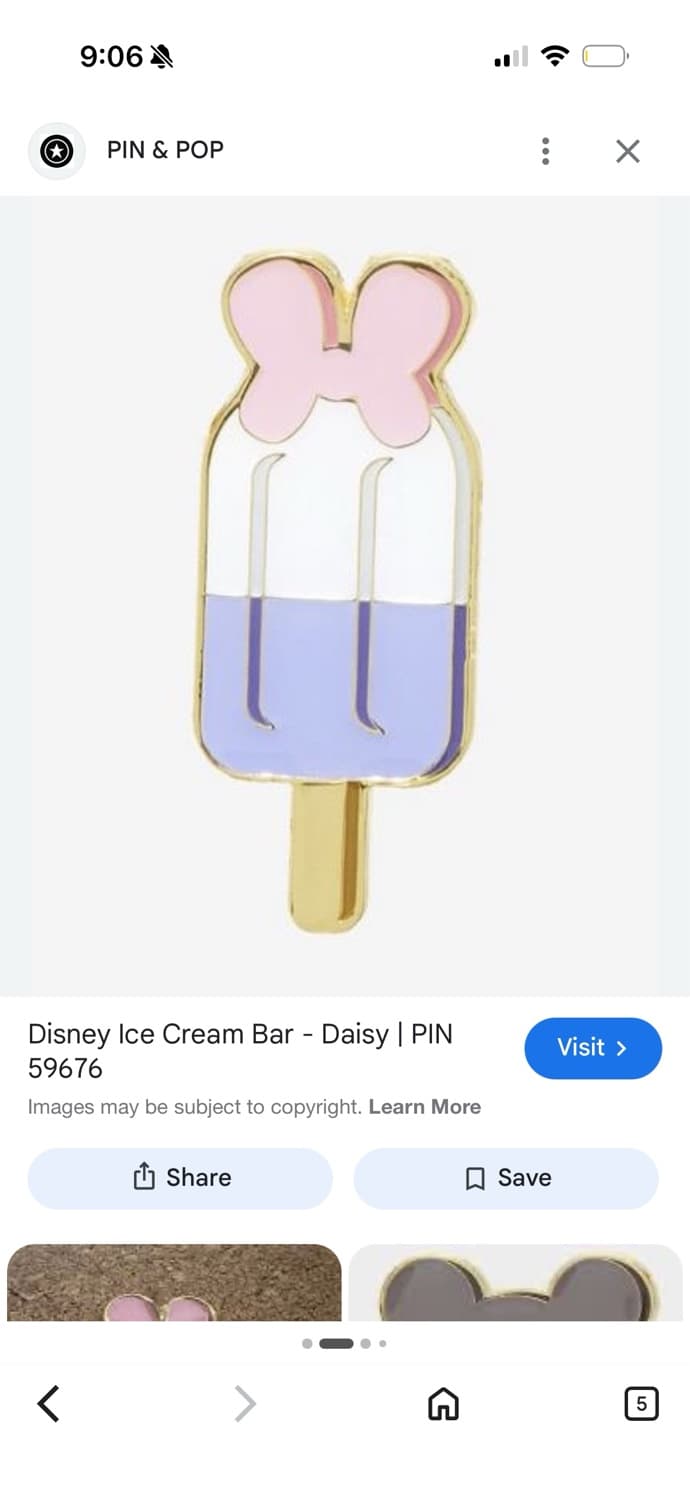 Daisy Duck Ice Cream Bar front