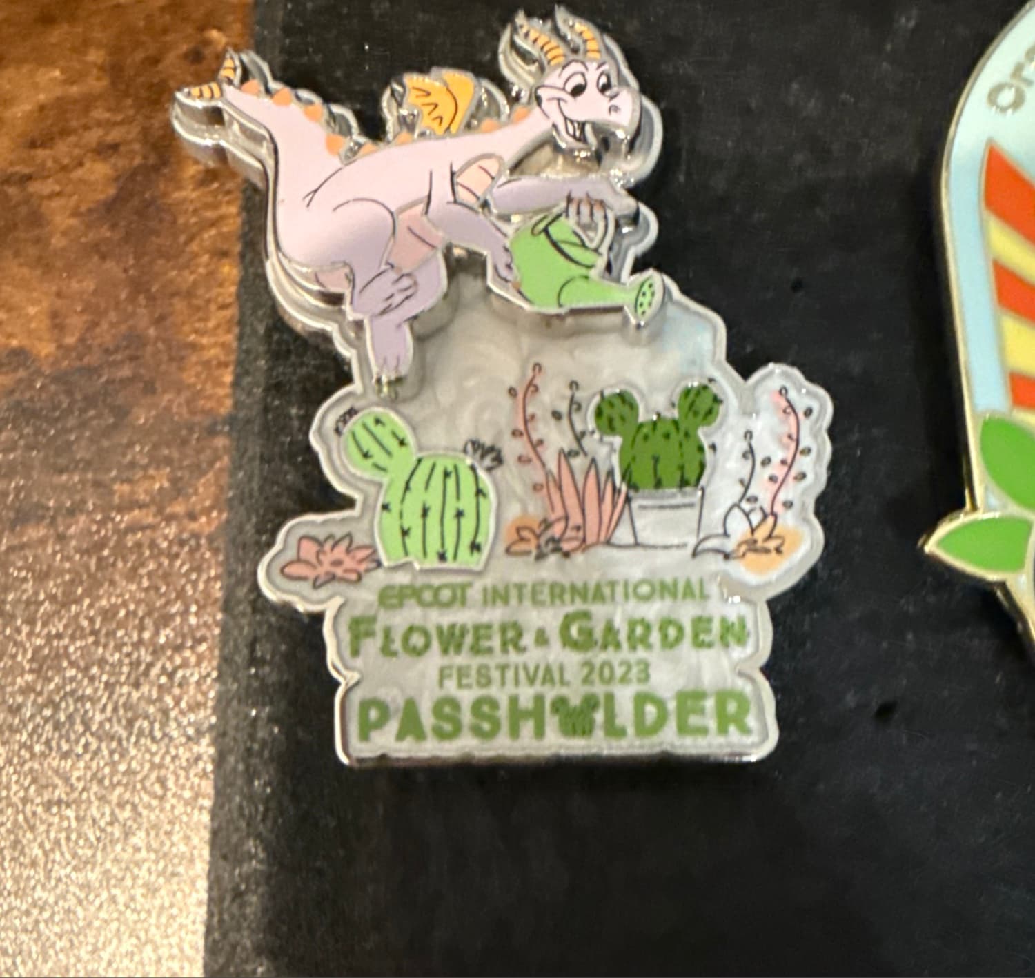 Figment Watering Plants - Epcot International Flower & Garden Festival 2023 Passholder Pin front