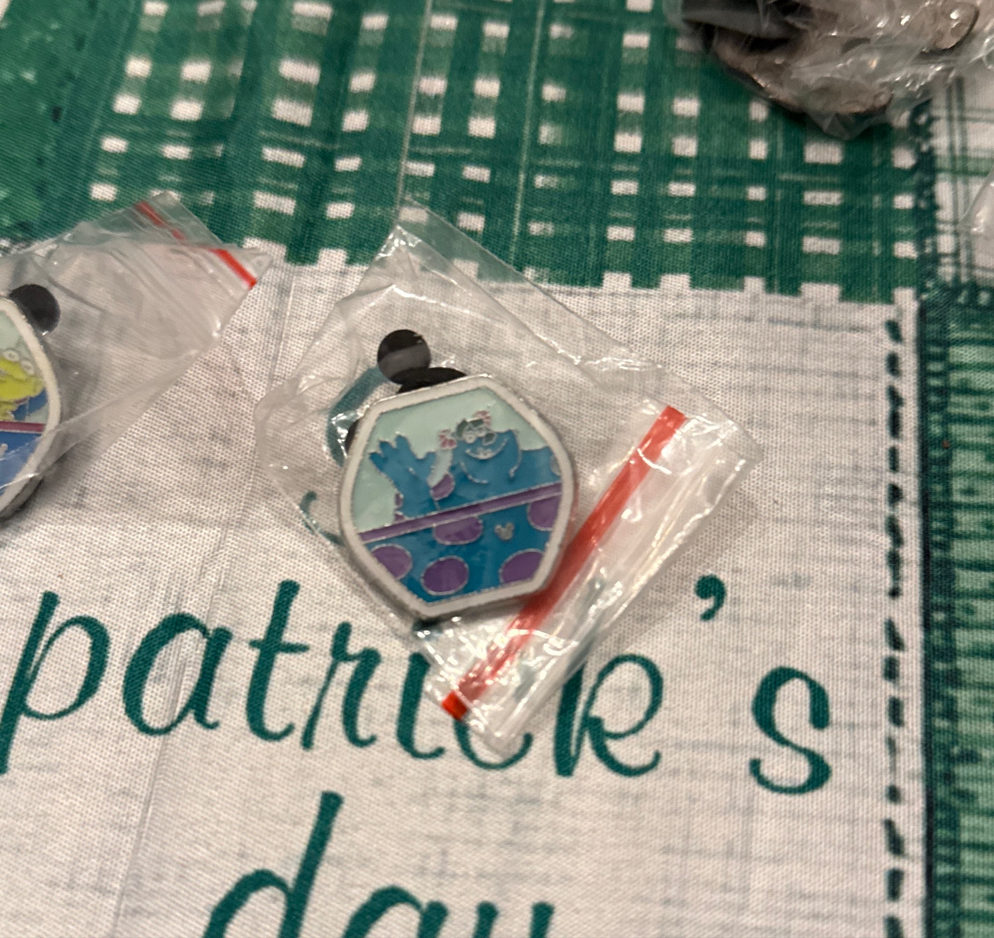 Sulley Waving Hexagonal Pin - Monsters, Inc. front