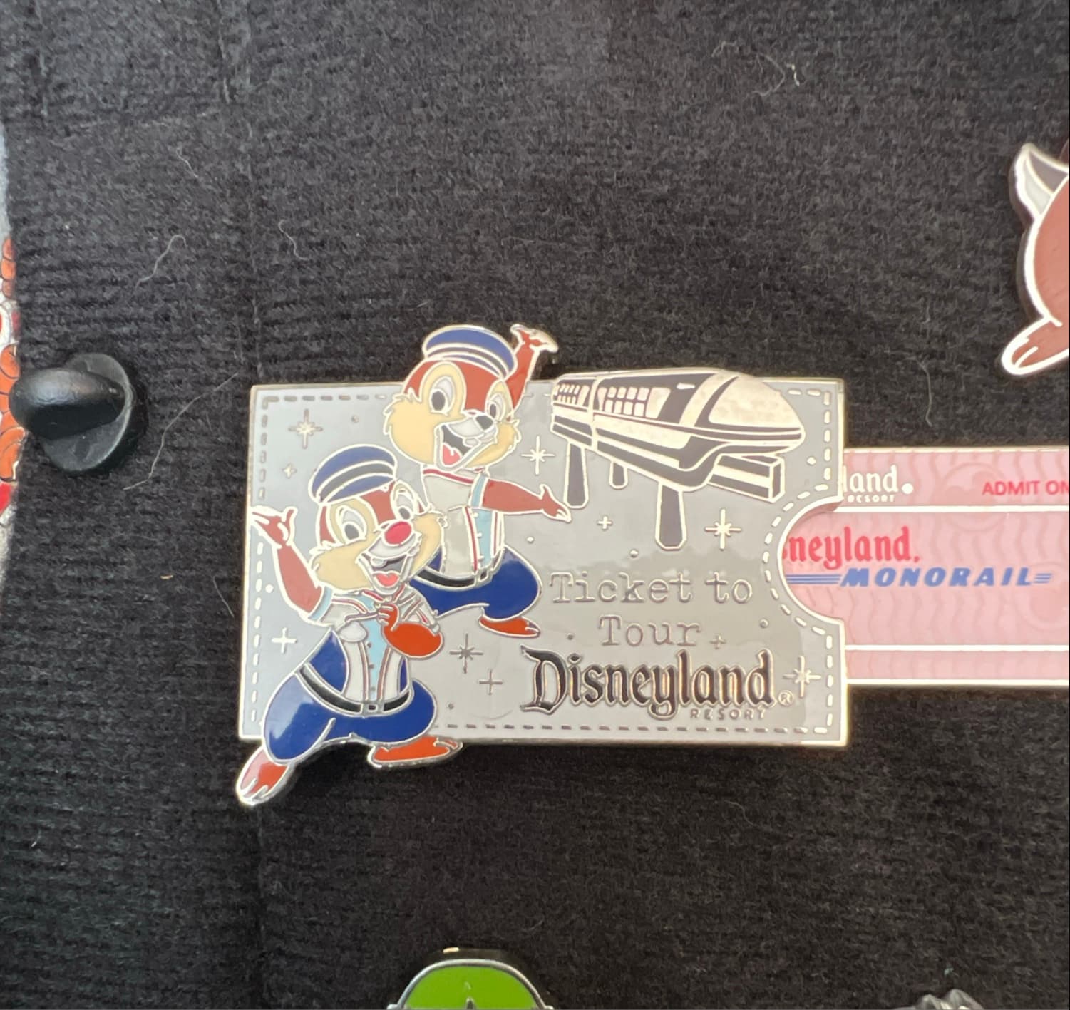 Chip and Dale - Monorail Ticket - Ticket to Tour the Lore of Disneyland Series front
