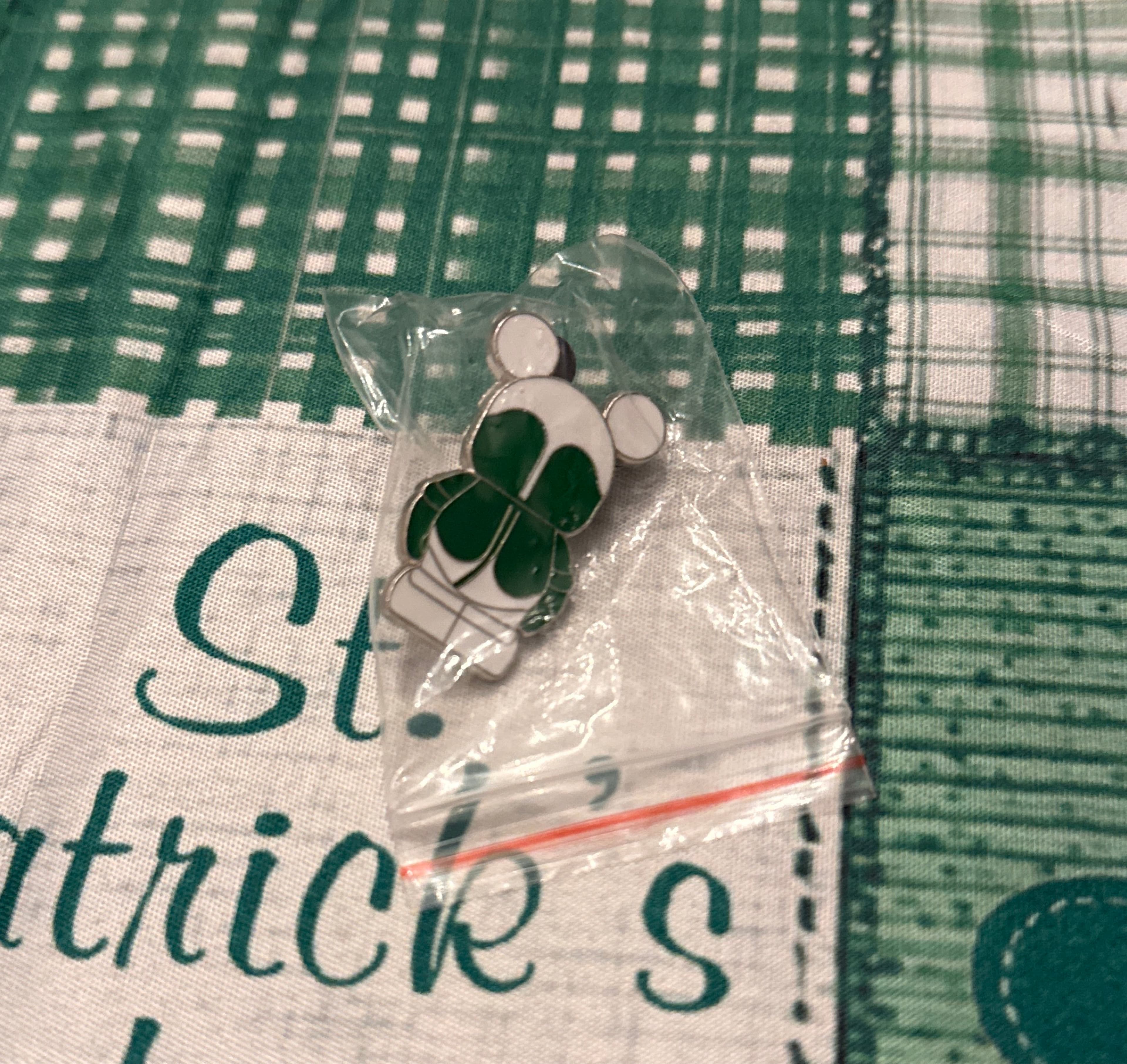 Mickey Mouse Icon St. Patrick's Day Pin front