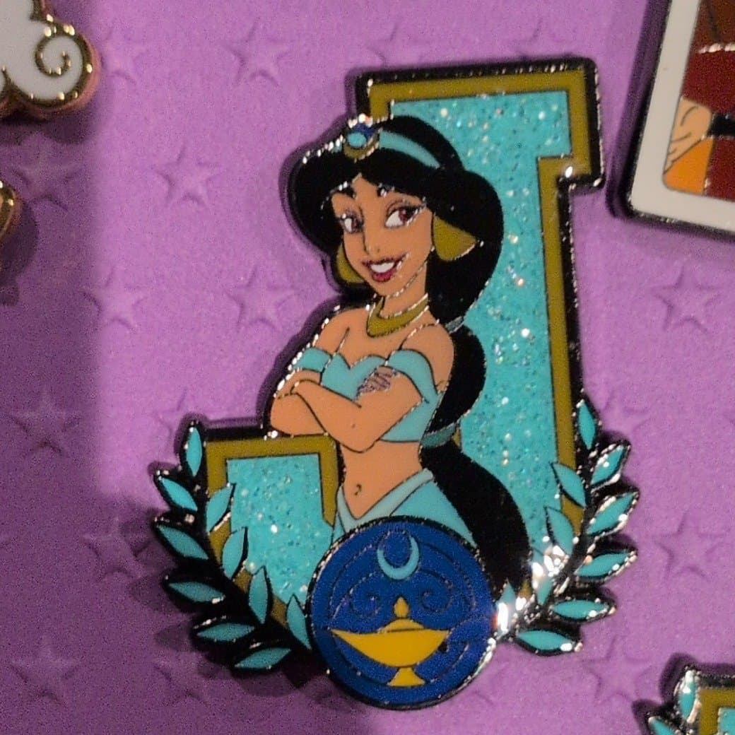 Disney Princess Initial/Letter Mystery Pin Set - Jasmine Pin front