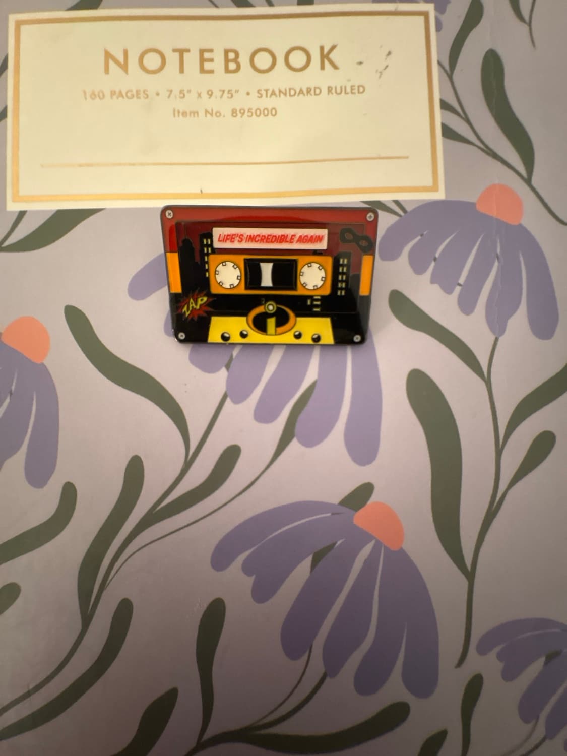 The Incredibles - Life's Incredible Again Cassette Pin front