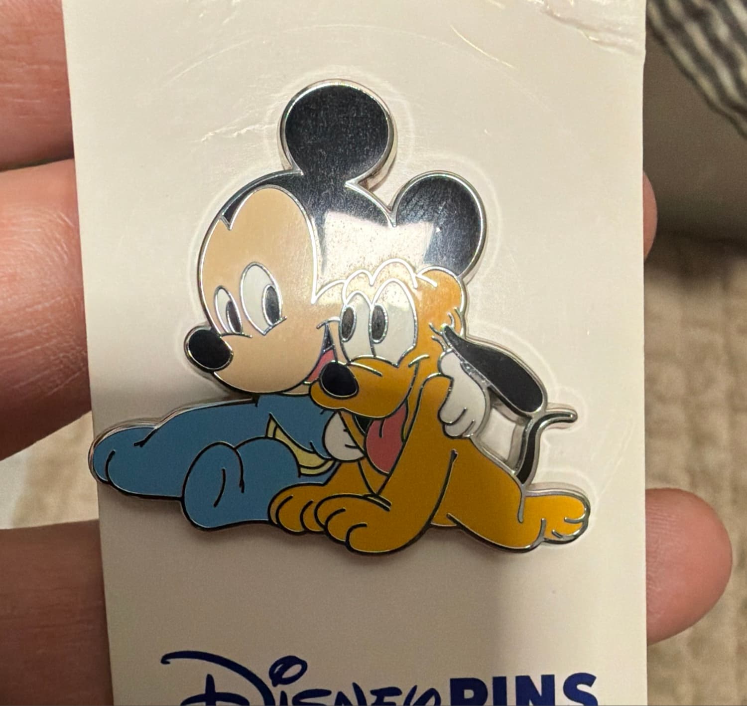 Young Mickey and Pluto Hugging front
