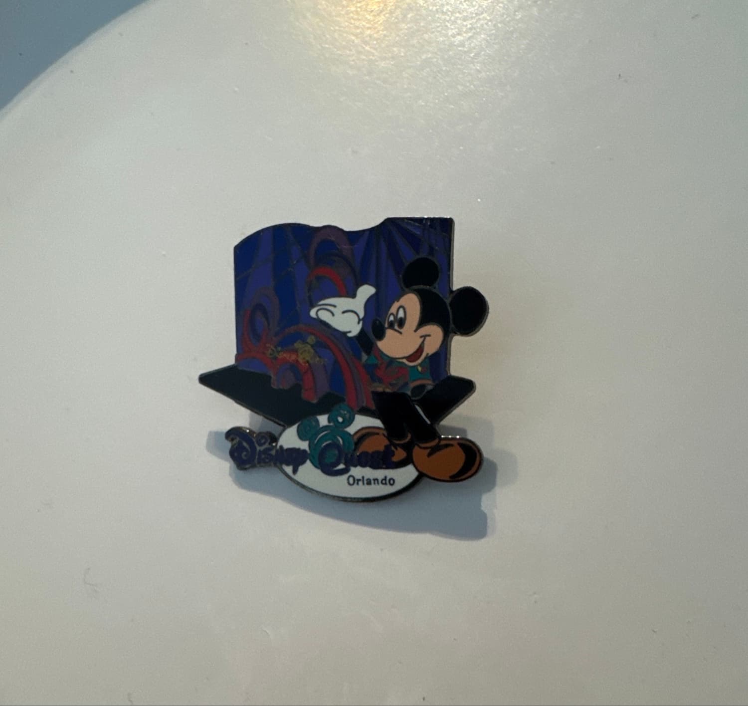 Mickey Mouse with Disney Quest Orlando Building front