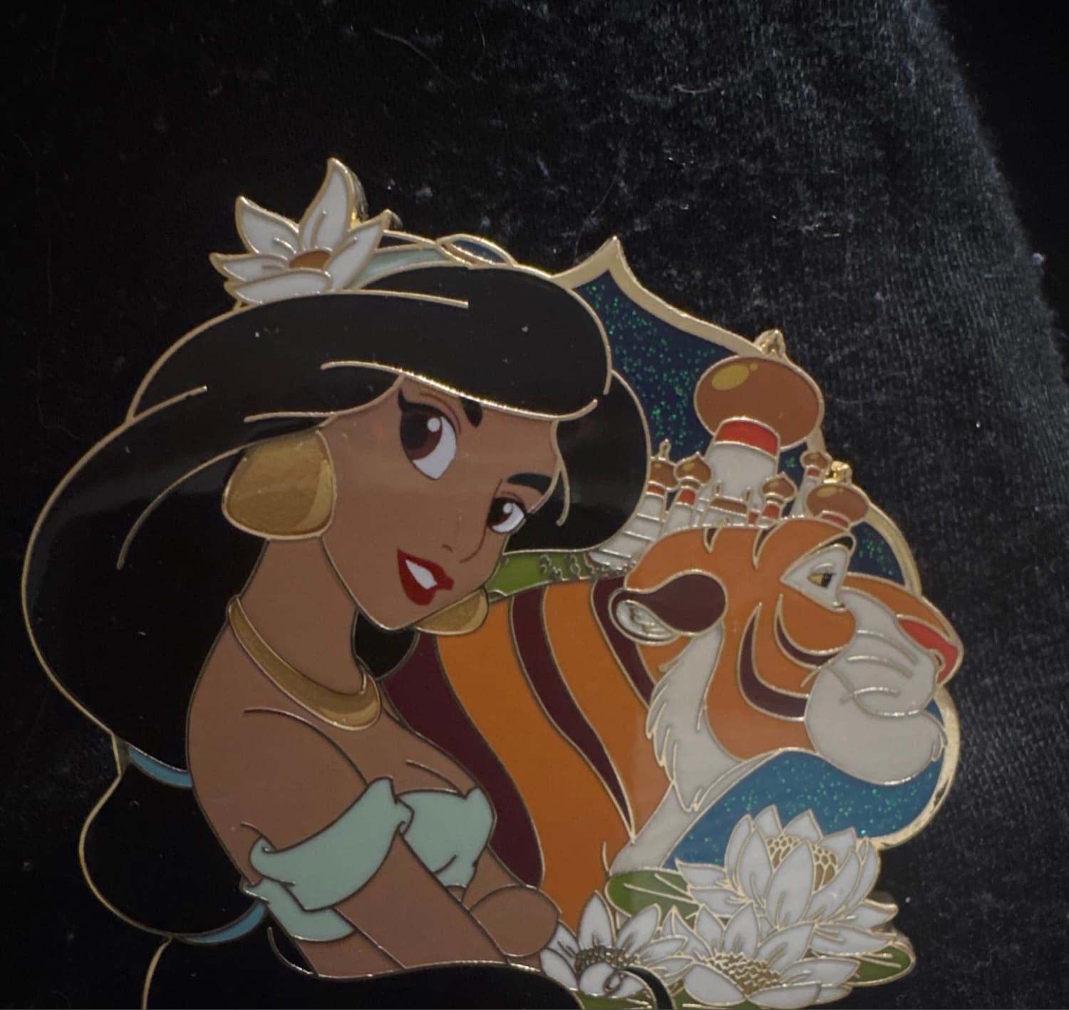 Jasmine and rajah fantasy pin front