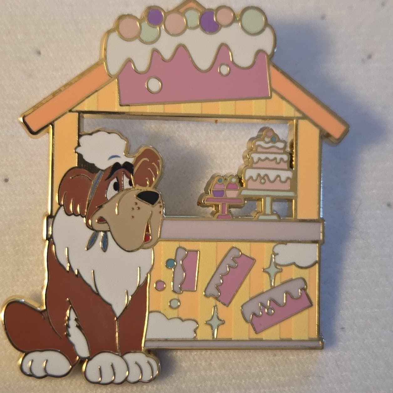 Nana at Cake Stand - Disney Cats & Dogs Food Stands Blind Box Pin Set front