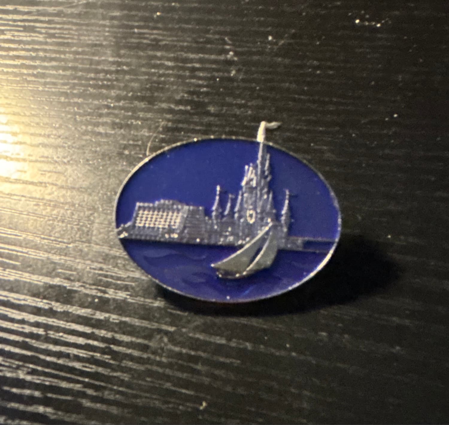 Walt Disney World 50th Anniversary Cinderella Castle, Contemporary Resort, and Sailboat Pin front