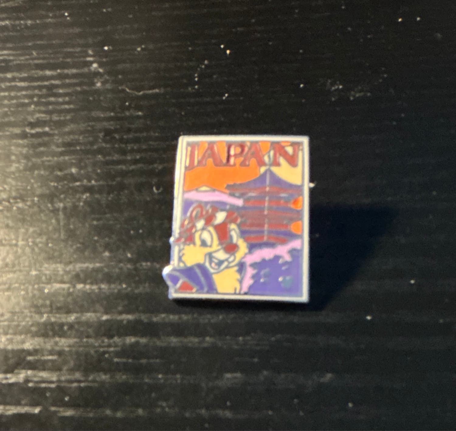 Dale in Japan Postcard Pin front