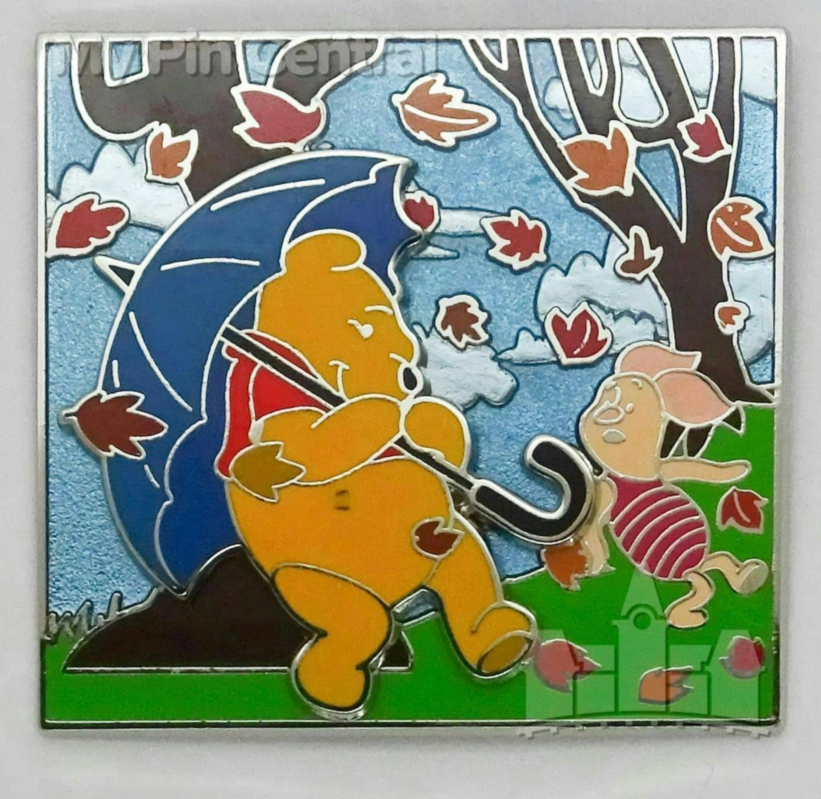 Winnie the Pooh and Piglet Blustery Day Pin front