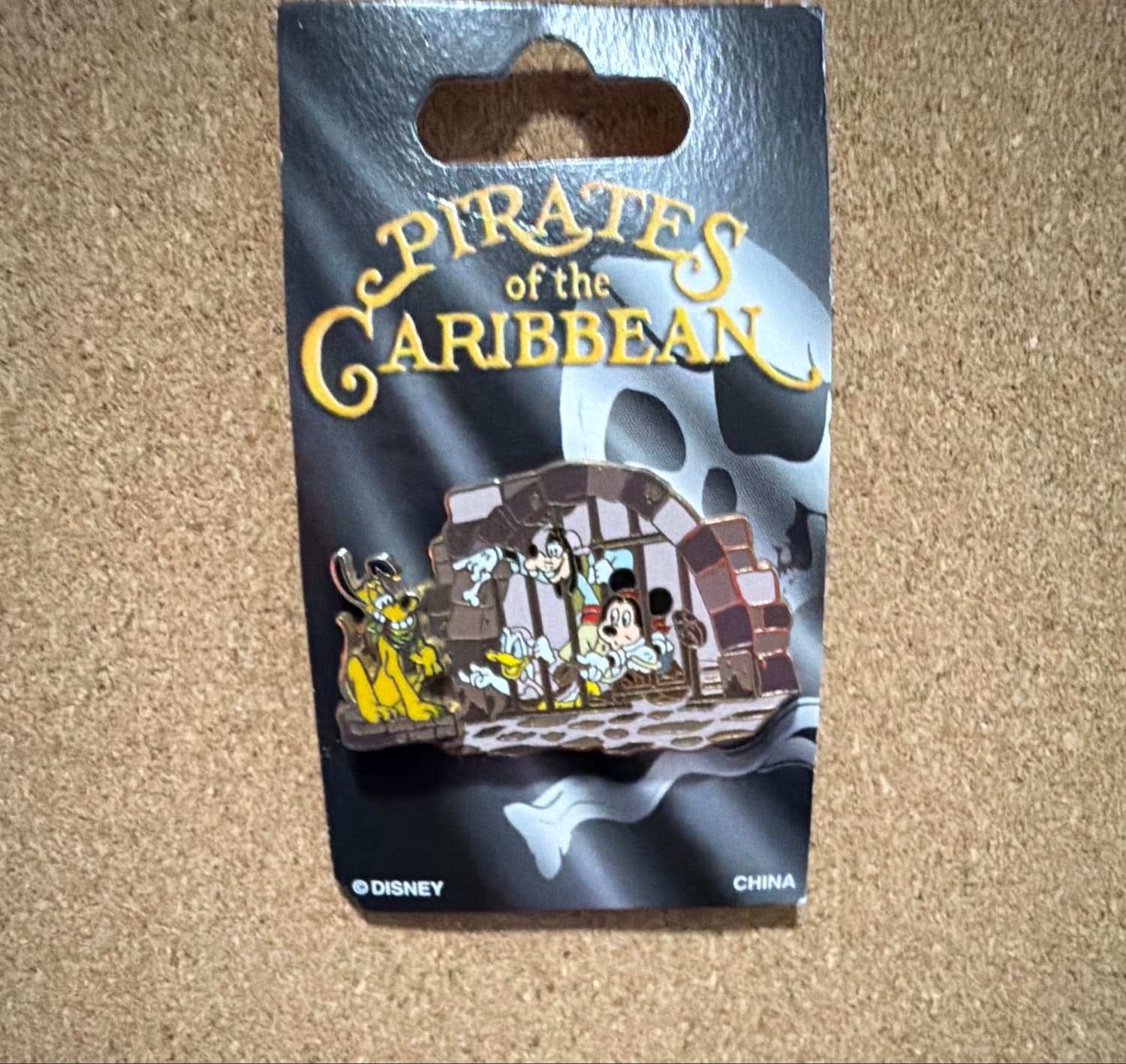 Mickey, Goofy, Donald & Pluto Pirates of the Caribbean Jail Scene Pin front