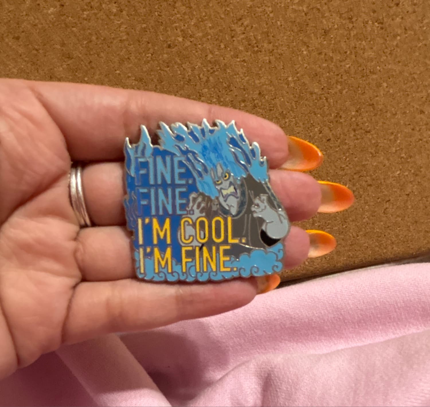 Disney Parks Hades Hercules Fine Fine I'm Cool I'm Fine Pin front
