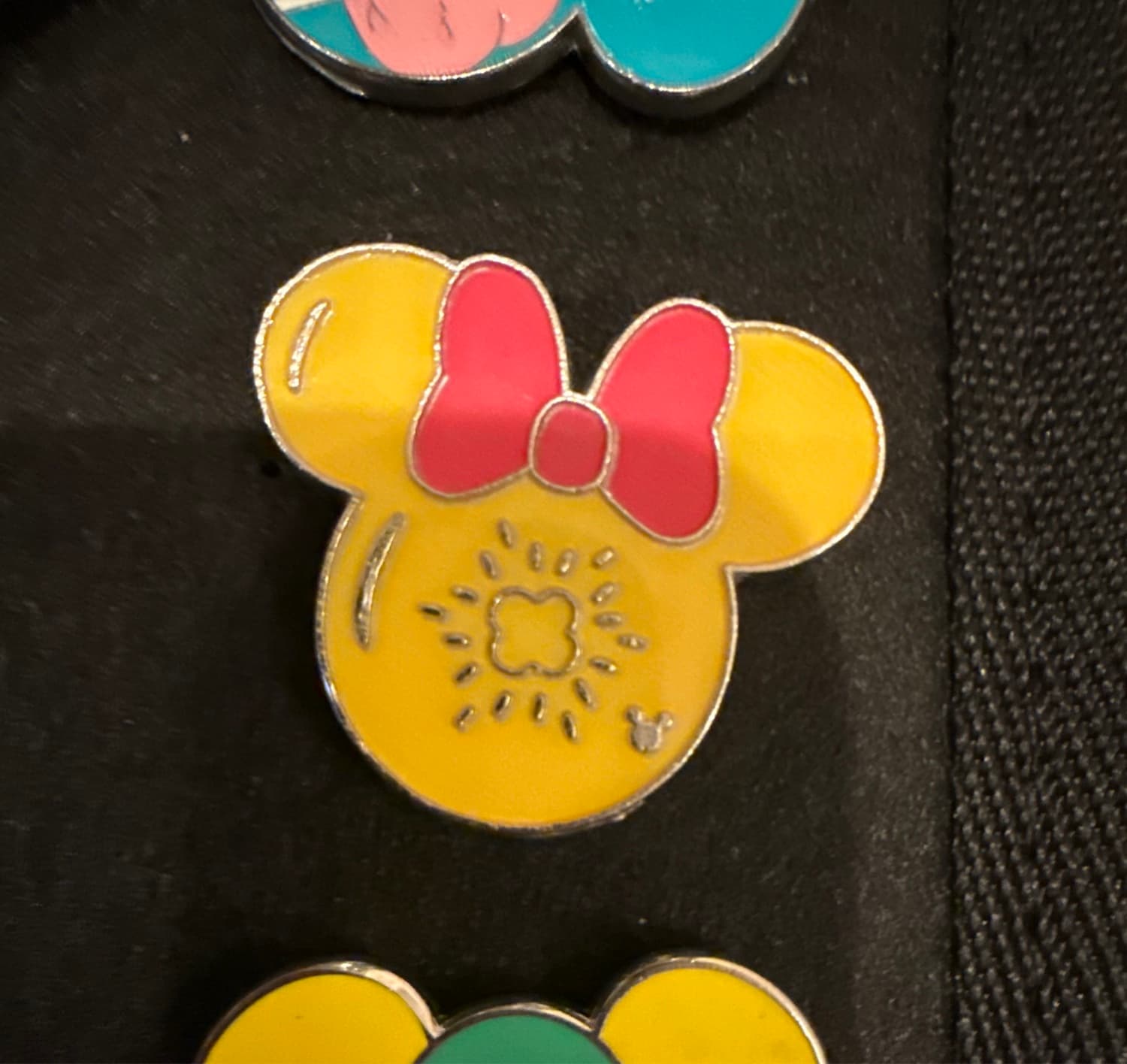 Minnie Mouse Watch Face Hidden Mickey Pin front