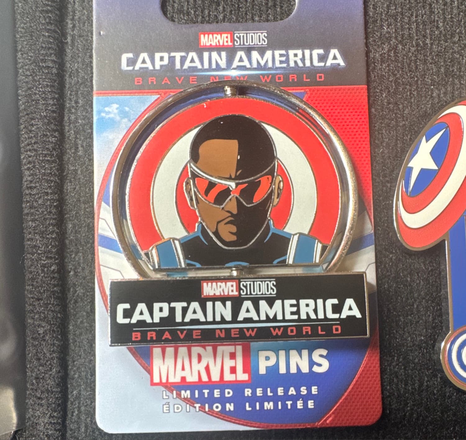 Captain America Brave New World Sam Wilson Spinner Pin front