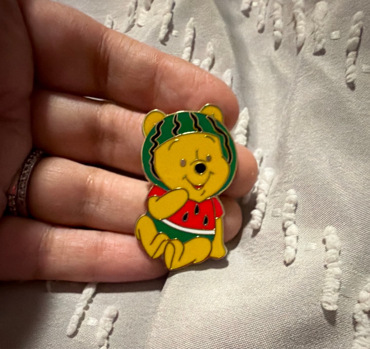 Watermelon Winnie the Pooh Pin front