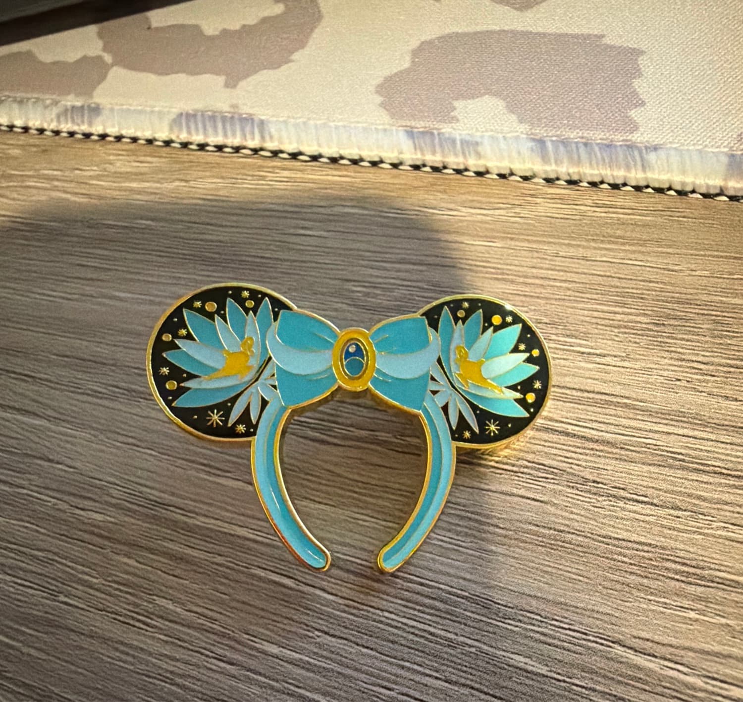 Jasmine Minnie Mouse Ears Headband Pin front