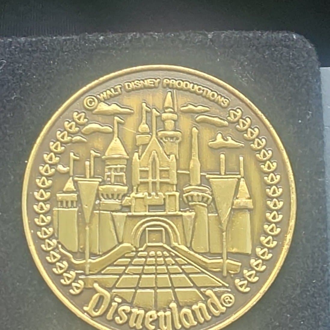Disneyland Sleeping Beauty Castle Souvenir Medallion front