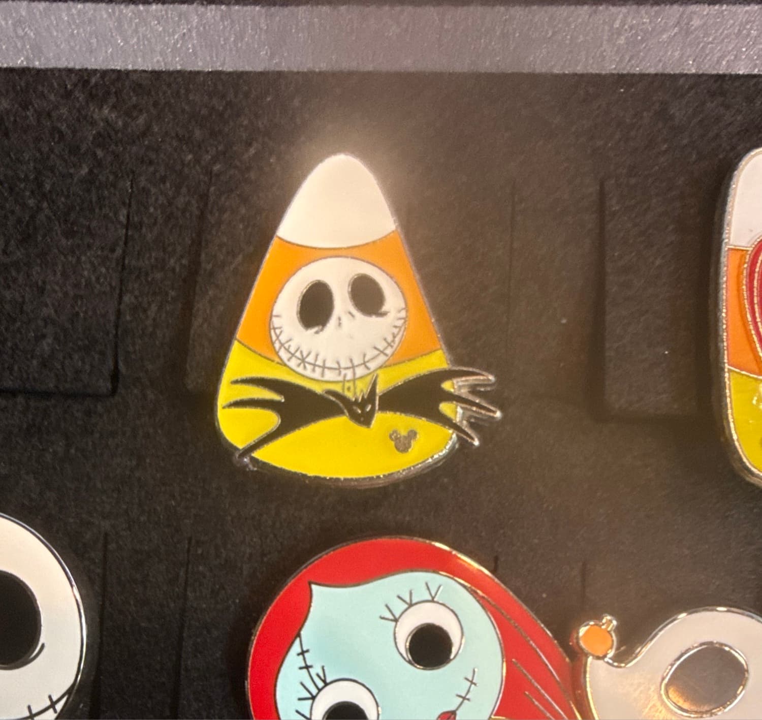 Jack Skellington Nightmare Before Christmas Candy Corn Hidden Mickey Trading Pin front