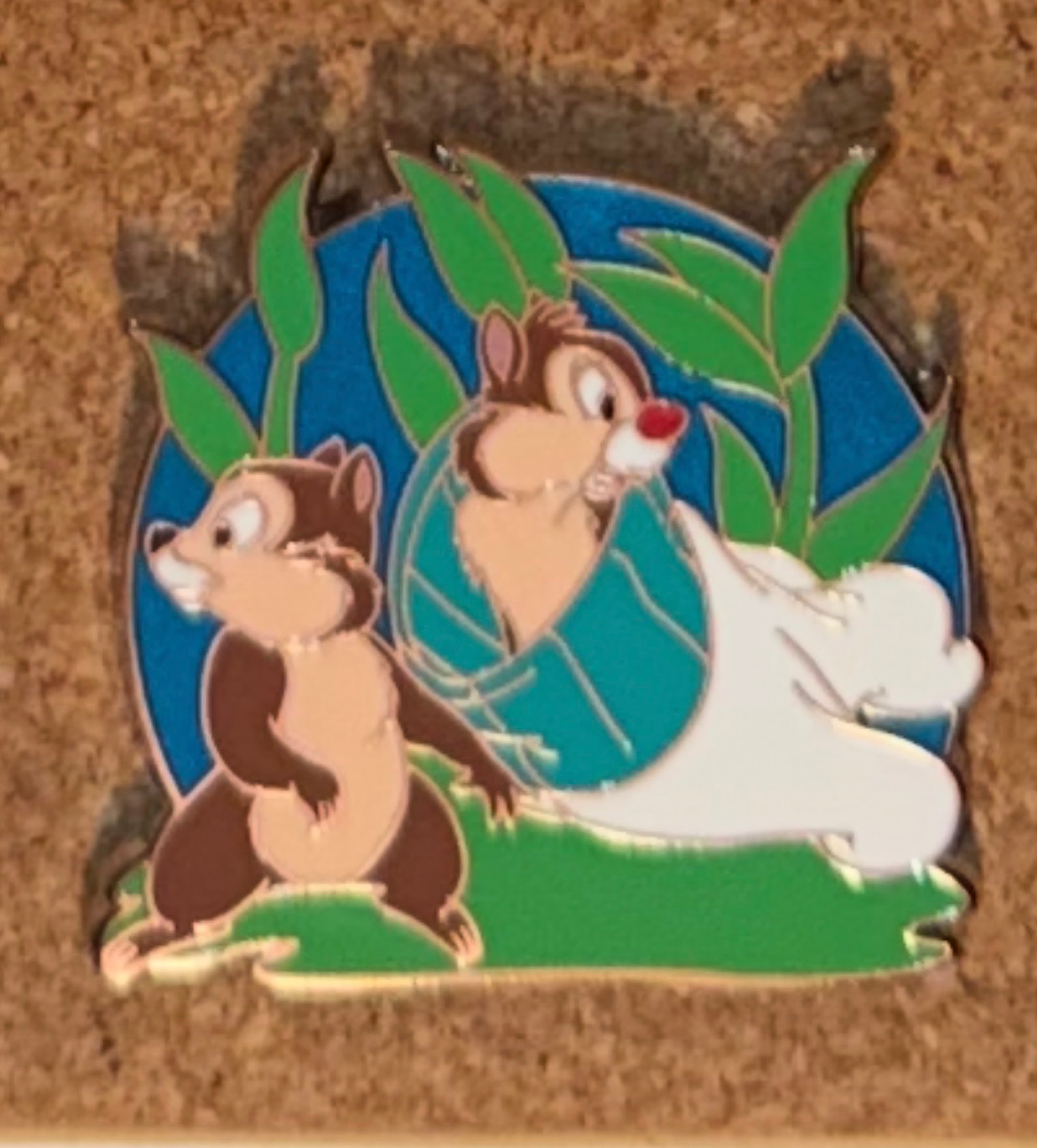 Chip and Dale in gardening glove front
