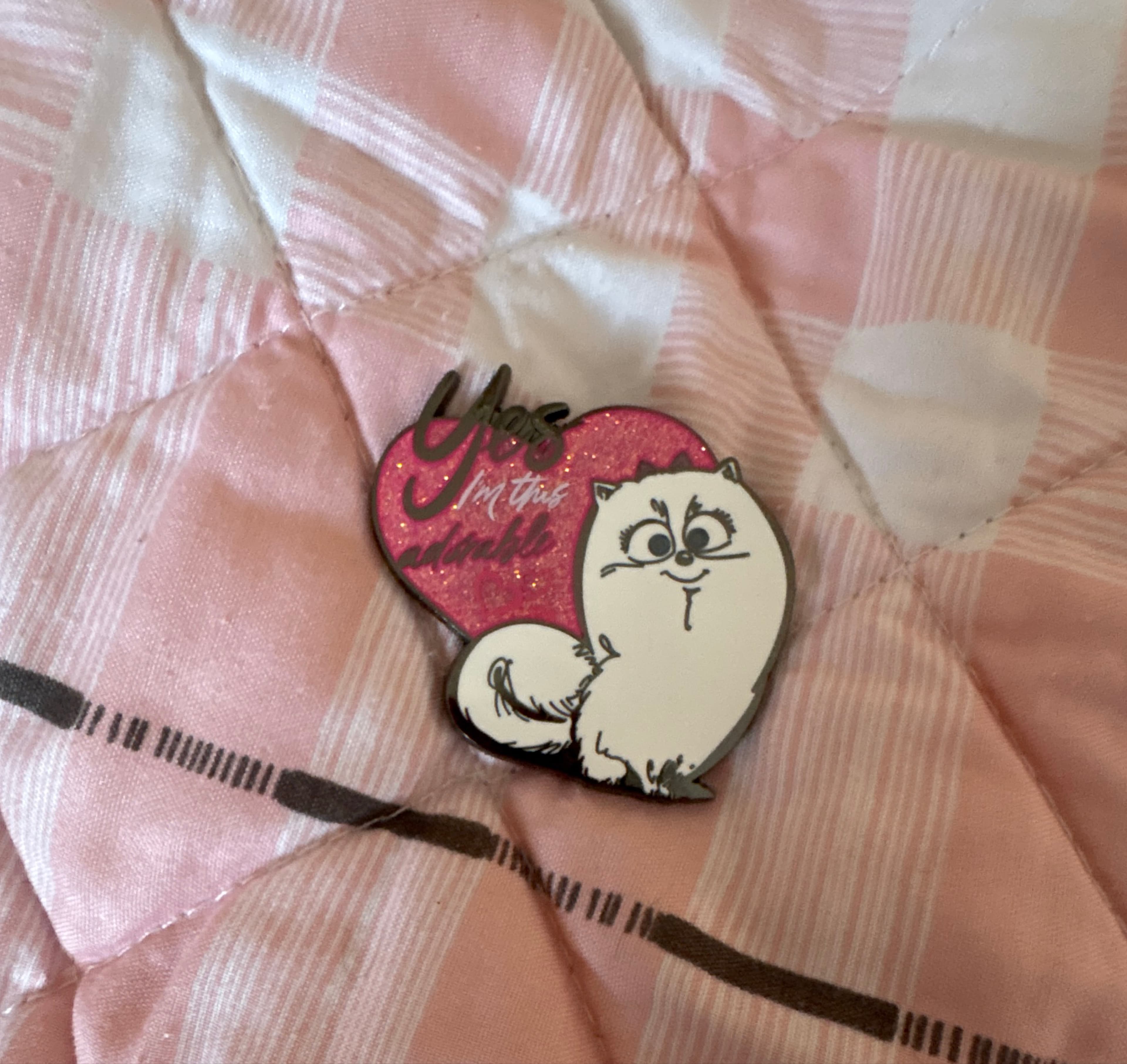 Chloe 'Yes I'm This Adorable' Heart Pin - The Secret Life of Pets front