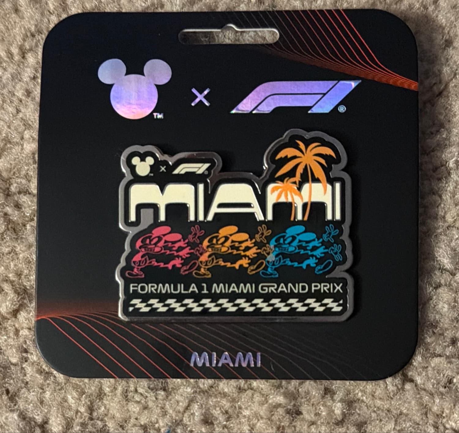 Disney x Formula 1 Miami Grand Prix Pin front