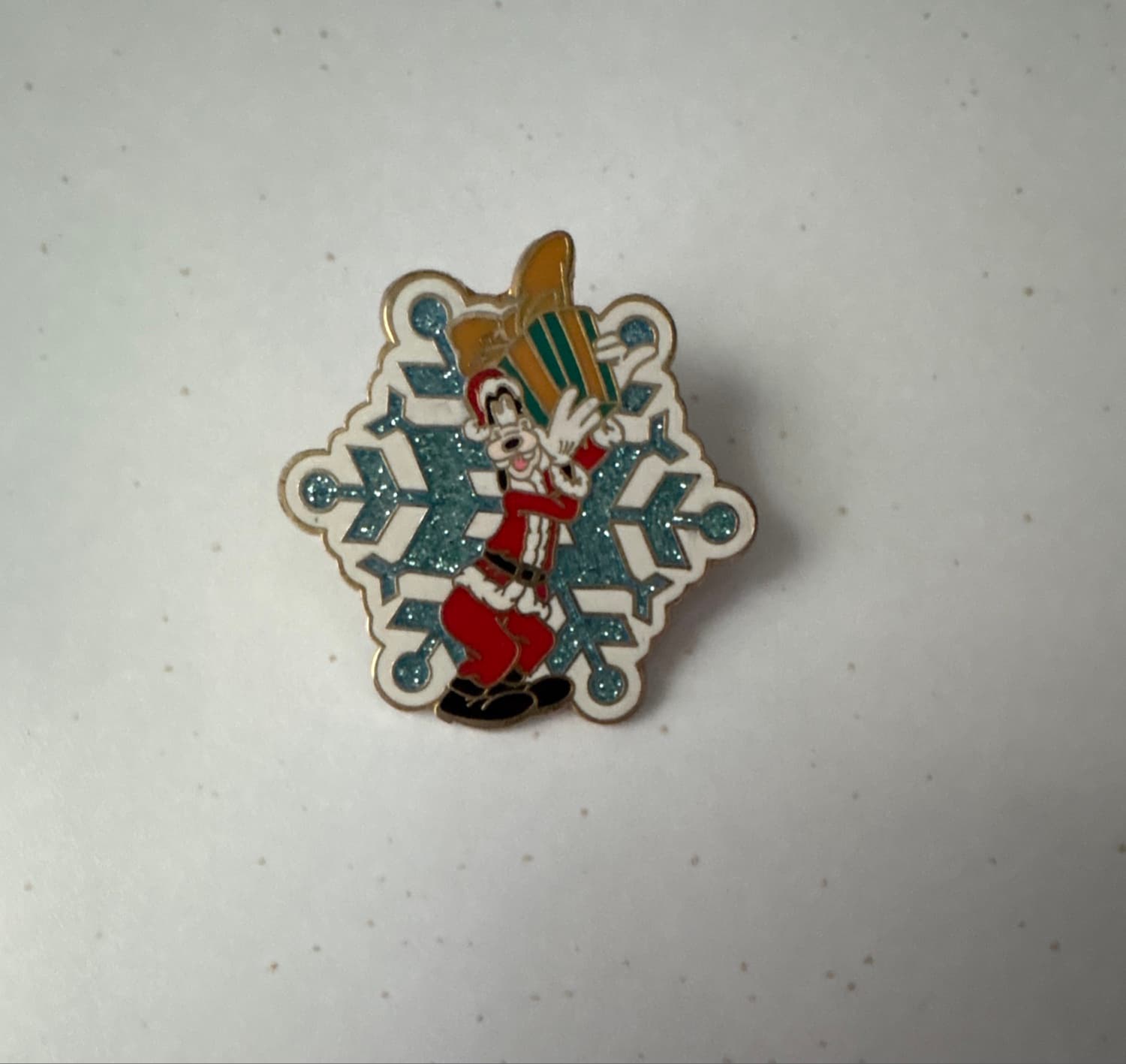 Goofy Snowflake Pin front