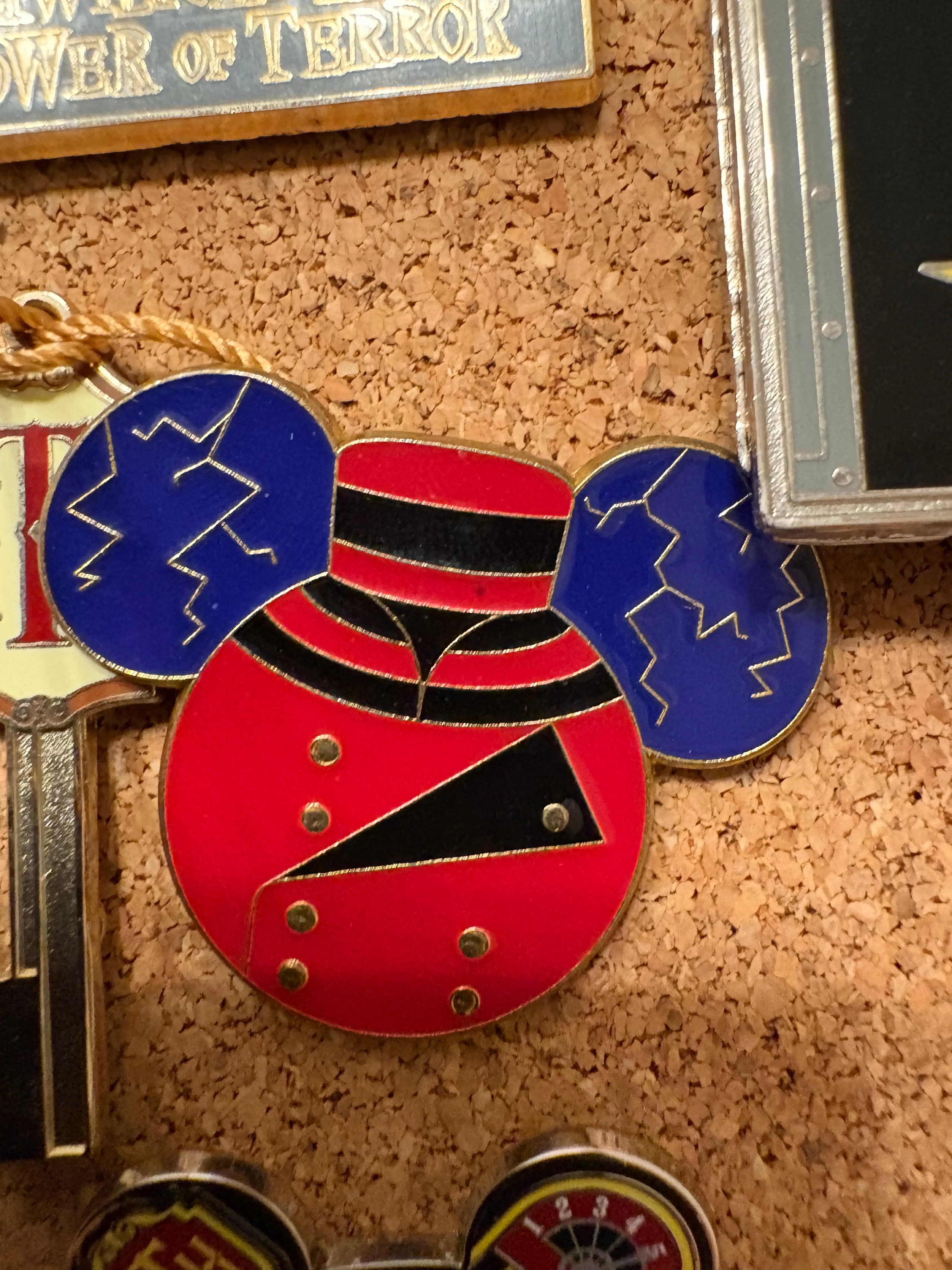 Hollywood Tower of Terror Bellhop Mickey Icon Pin front