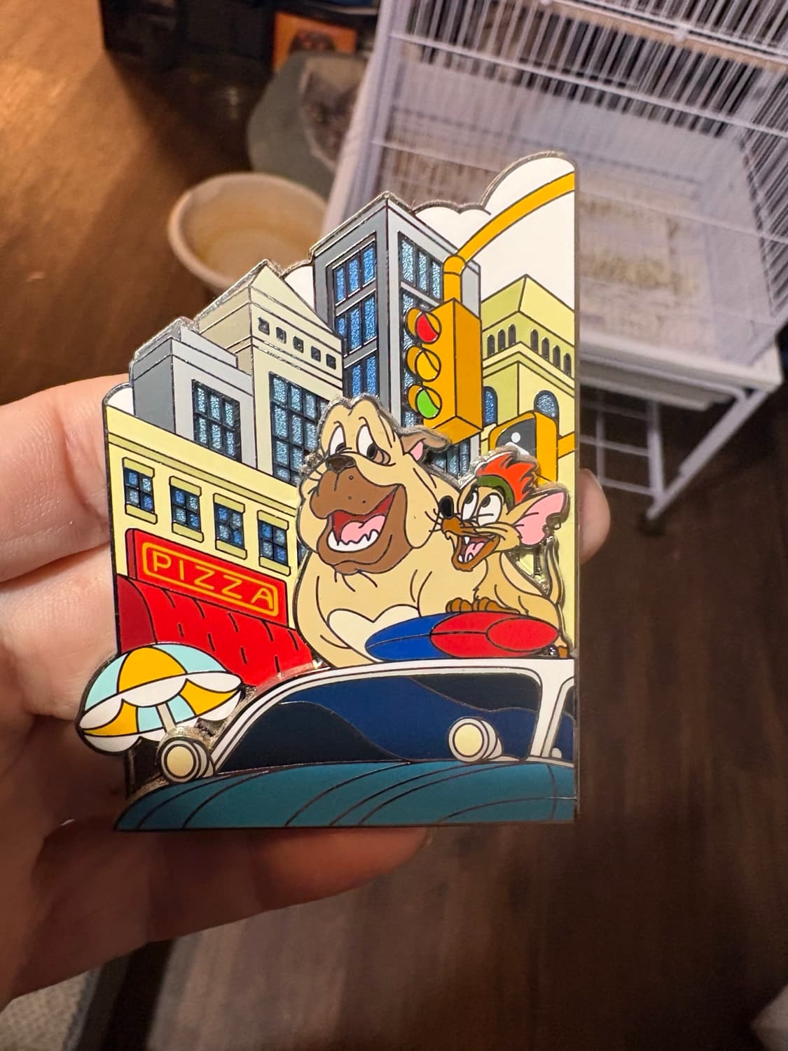 Disney WDI 2023 35th Anniversary Oliver And Company Francis & Tito LE 300 Pin front