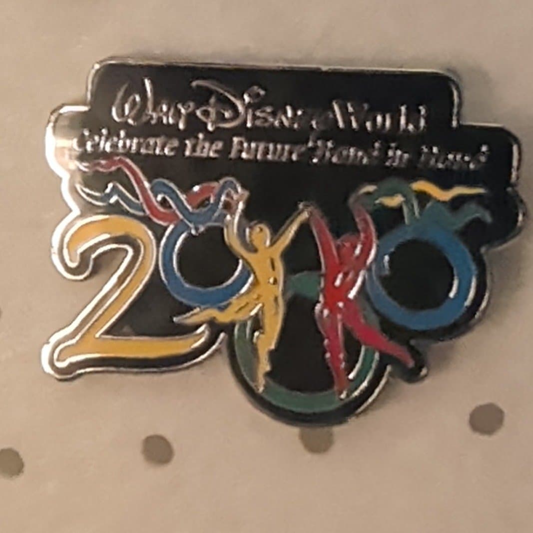 Walt Disney World 2000 Dancers Celebrate the Future Hand in Hand Pin front