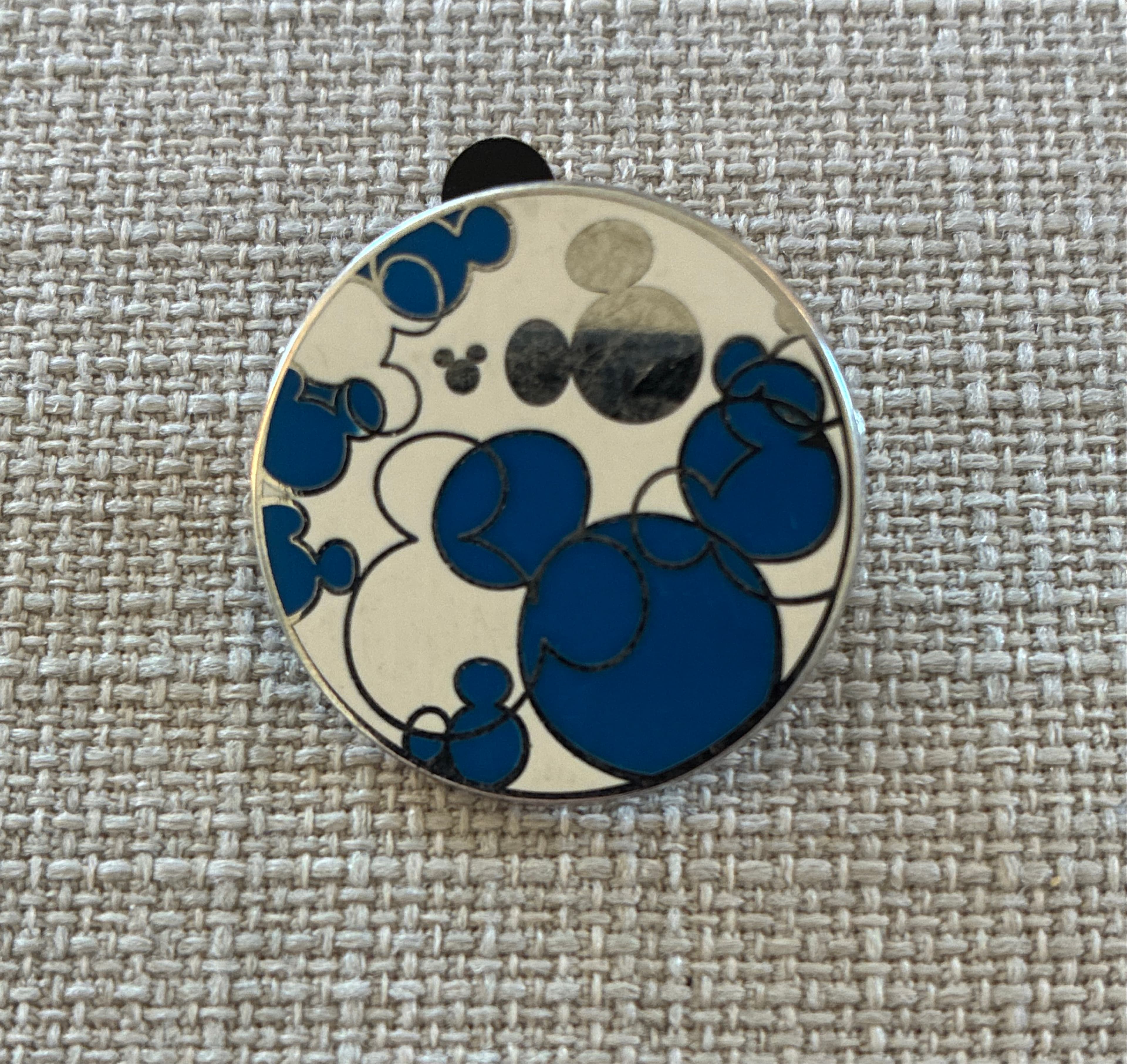 Mickey Mouse Icons - Blue Hidden Mickey Pin front