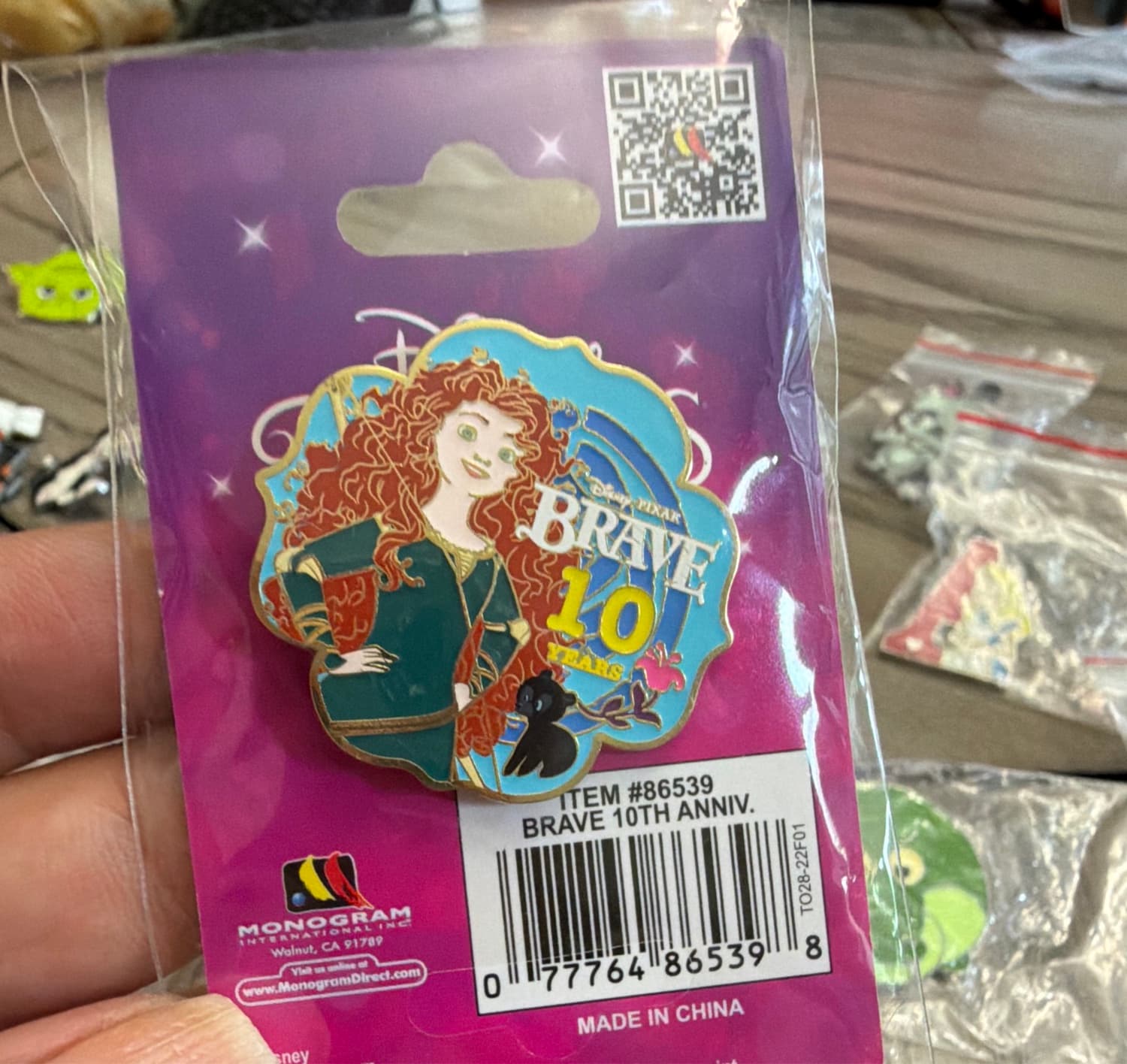 Disney Pixar Brave 10th Anniversary Enamel Pin - SDCC 2022 Exclusive front