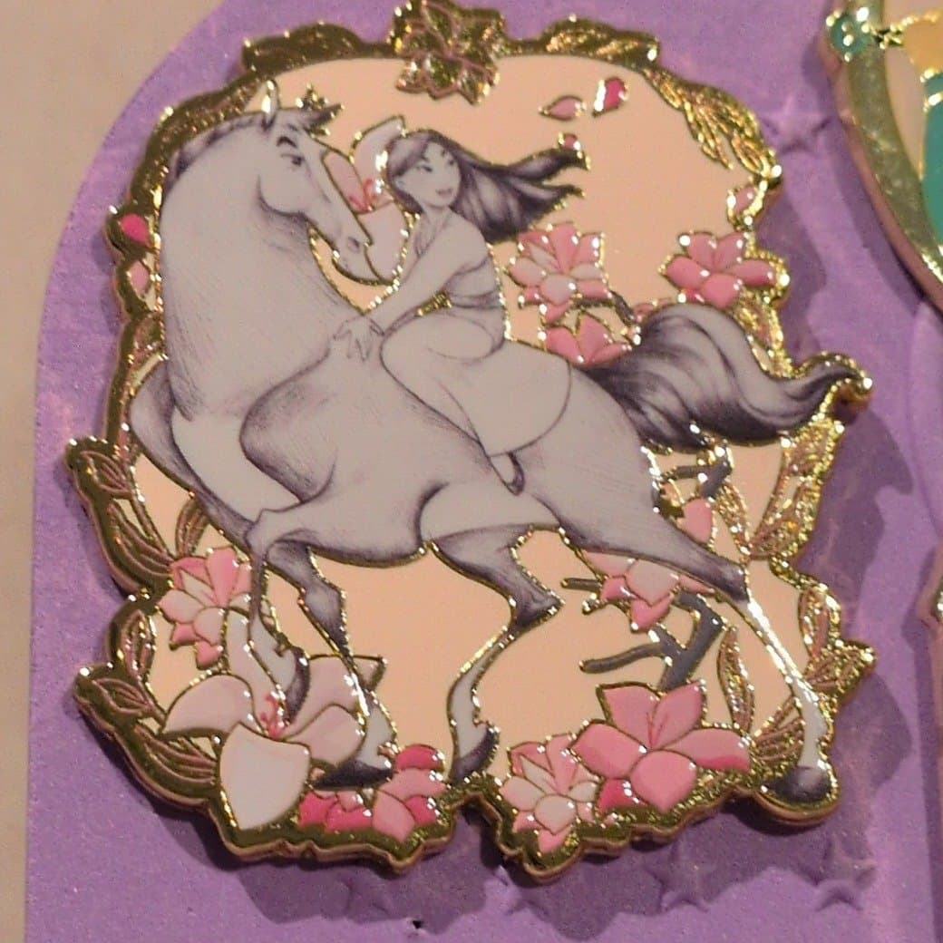 Mulan horse pin front