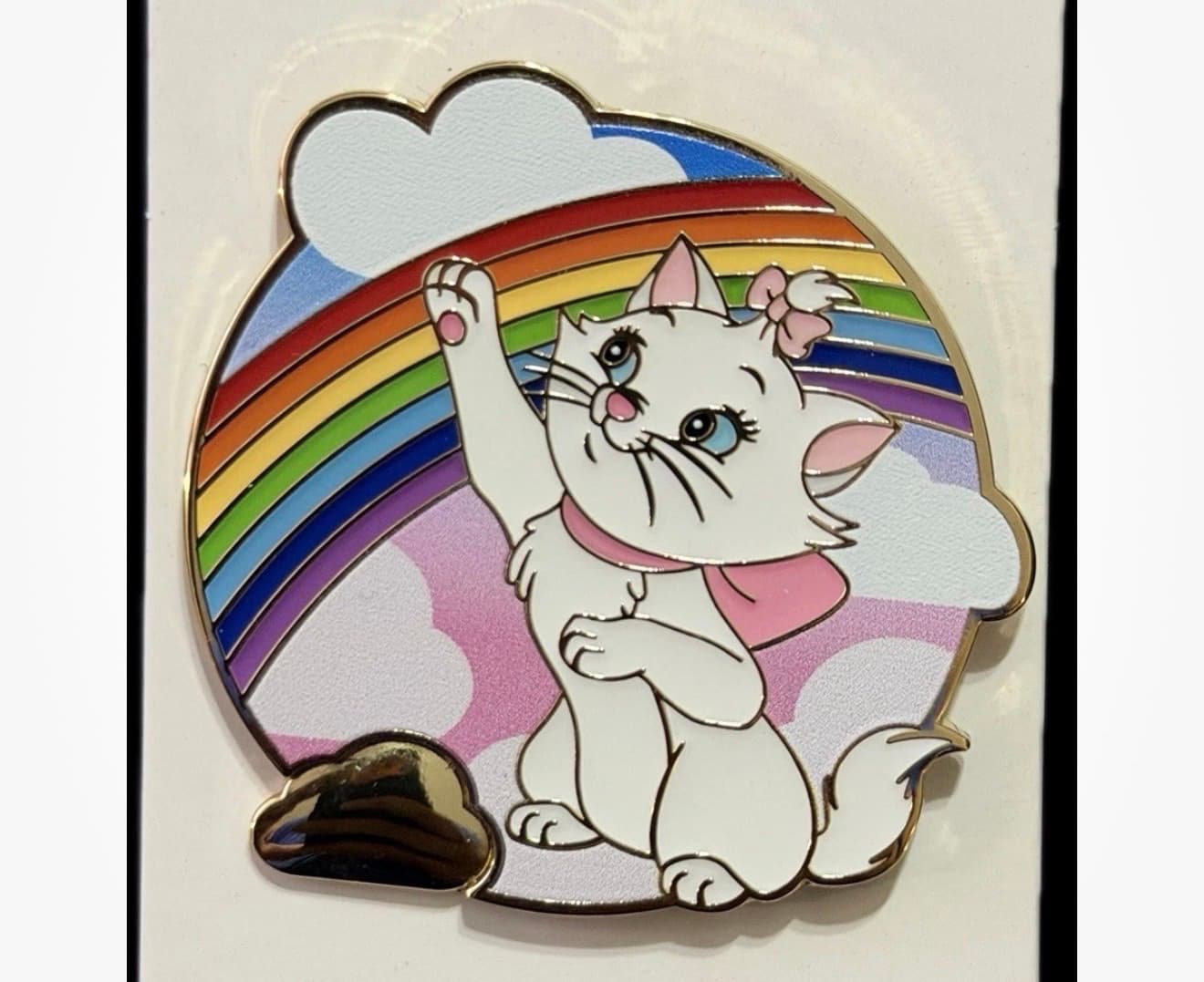 The Aristocats Marie Pink Rainbow Pin front